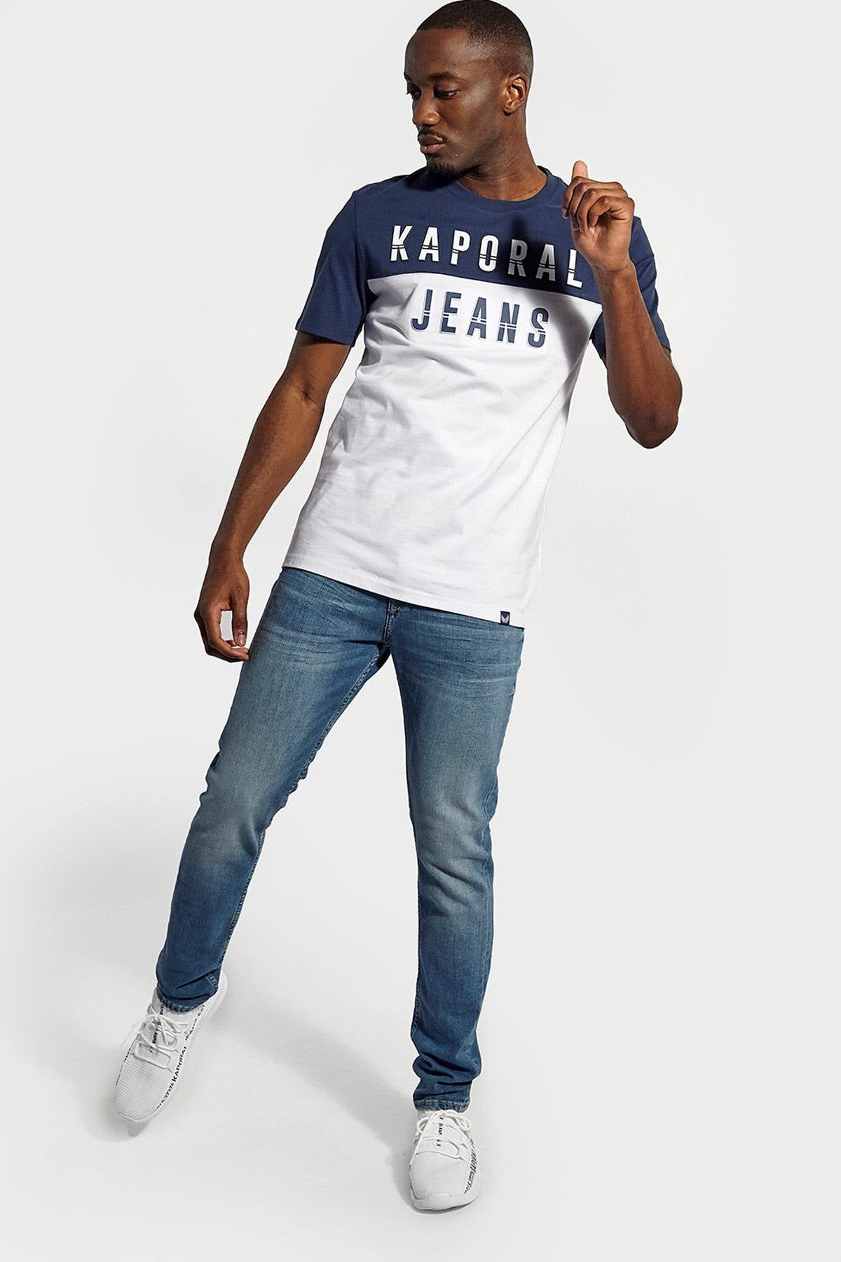 Men's blue and white t-shirt - Image n°2