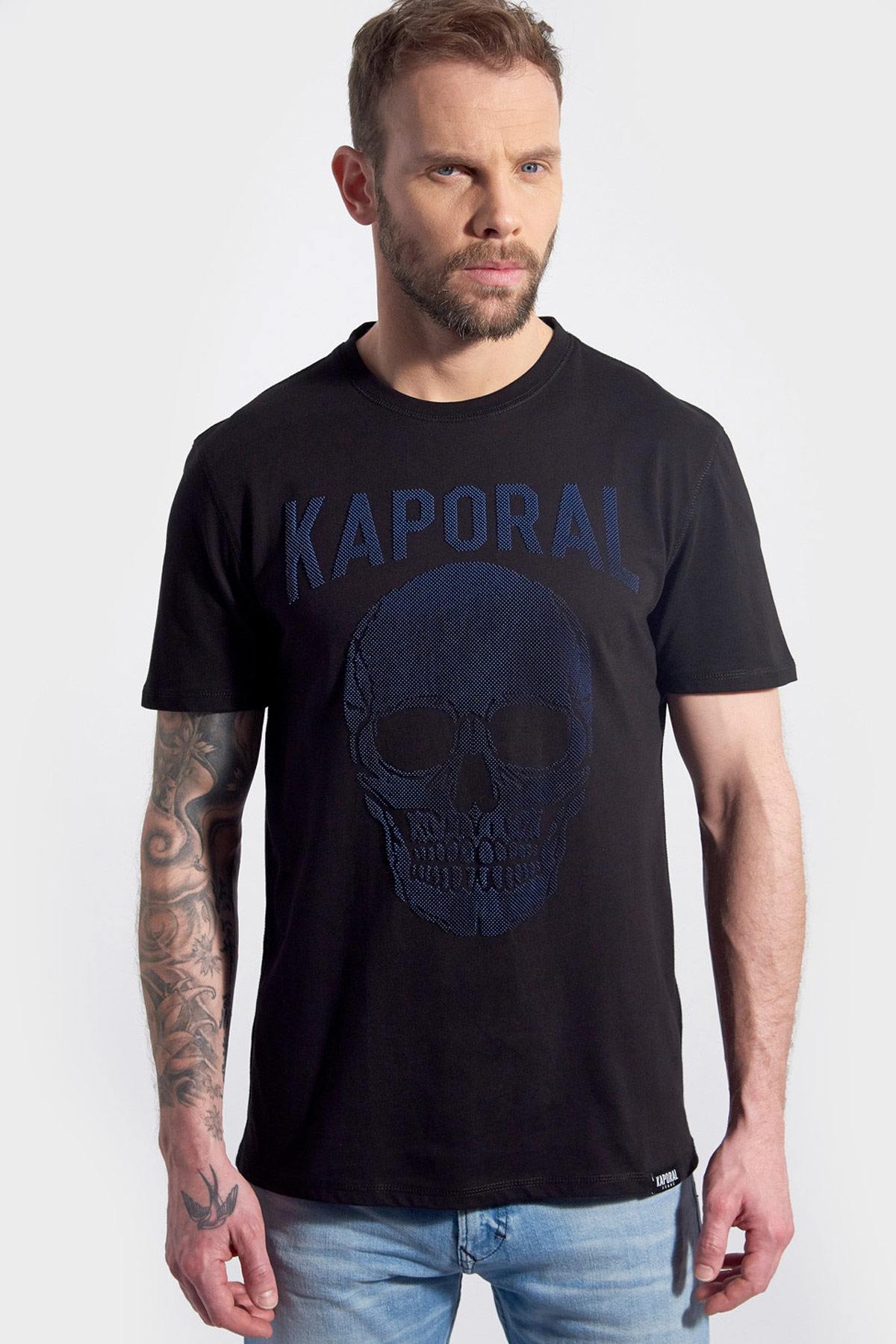 Men's black skull print t-shirt - Image n°1