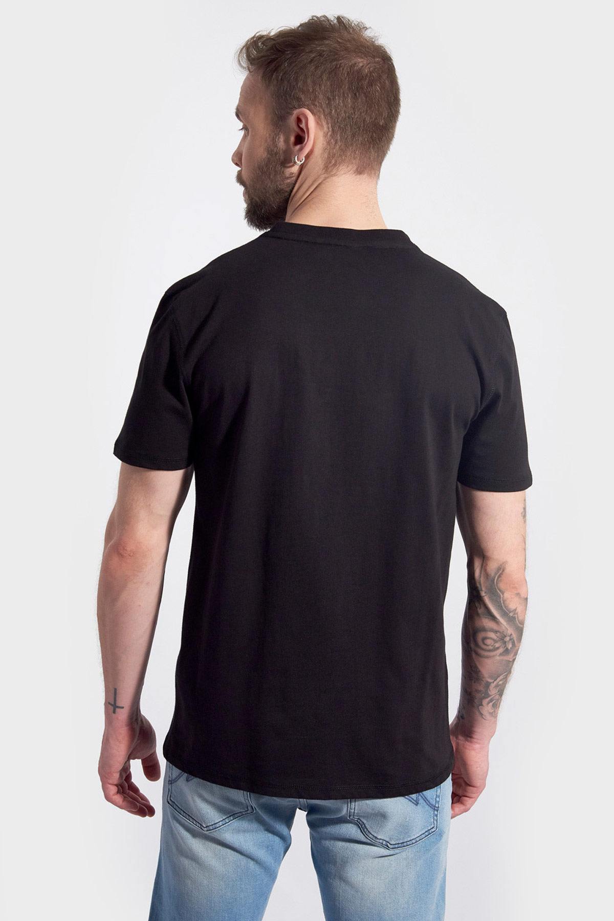 Men's black skull print t-shirt - Image n°3