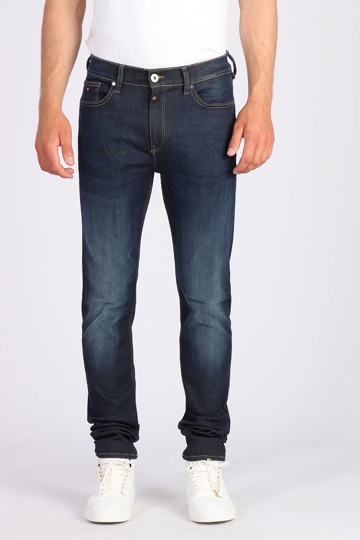 Slim fit stretch washed jeans - Image n°1