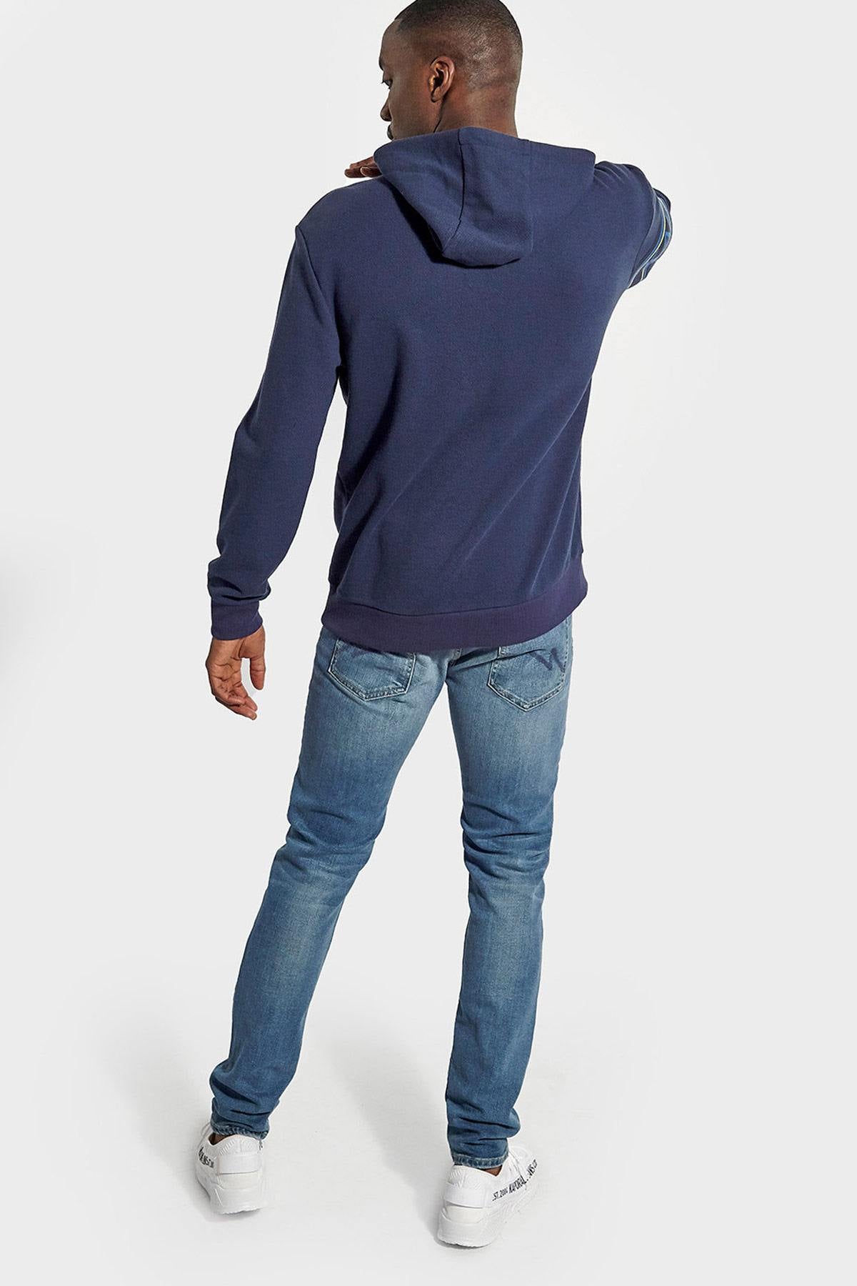 Light blue slim-fit washed-effect jeans - Image n°5