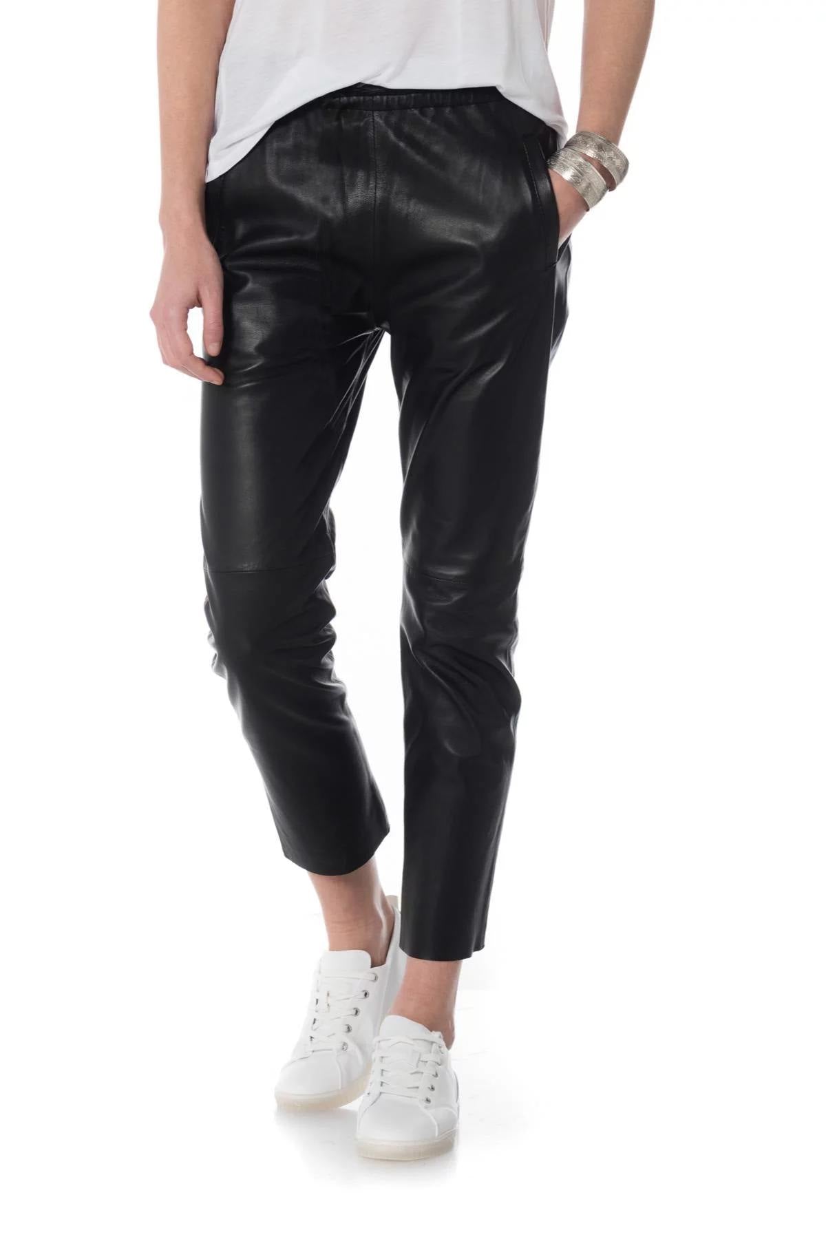 Women's sheepskin leather pants - Image n°5