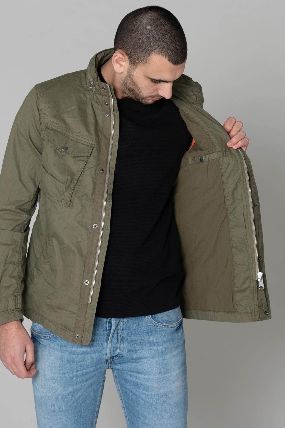 Men's khaki military jacket - Image n°4