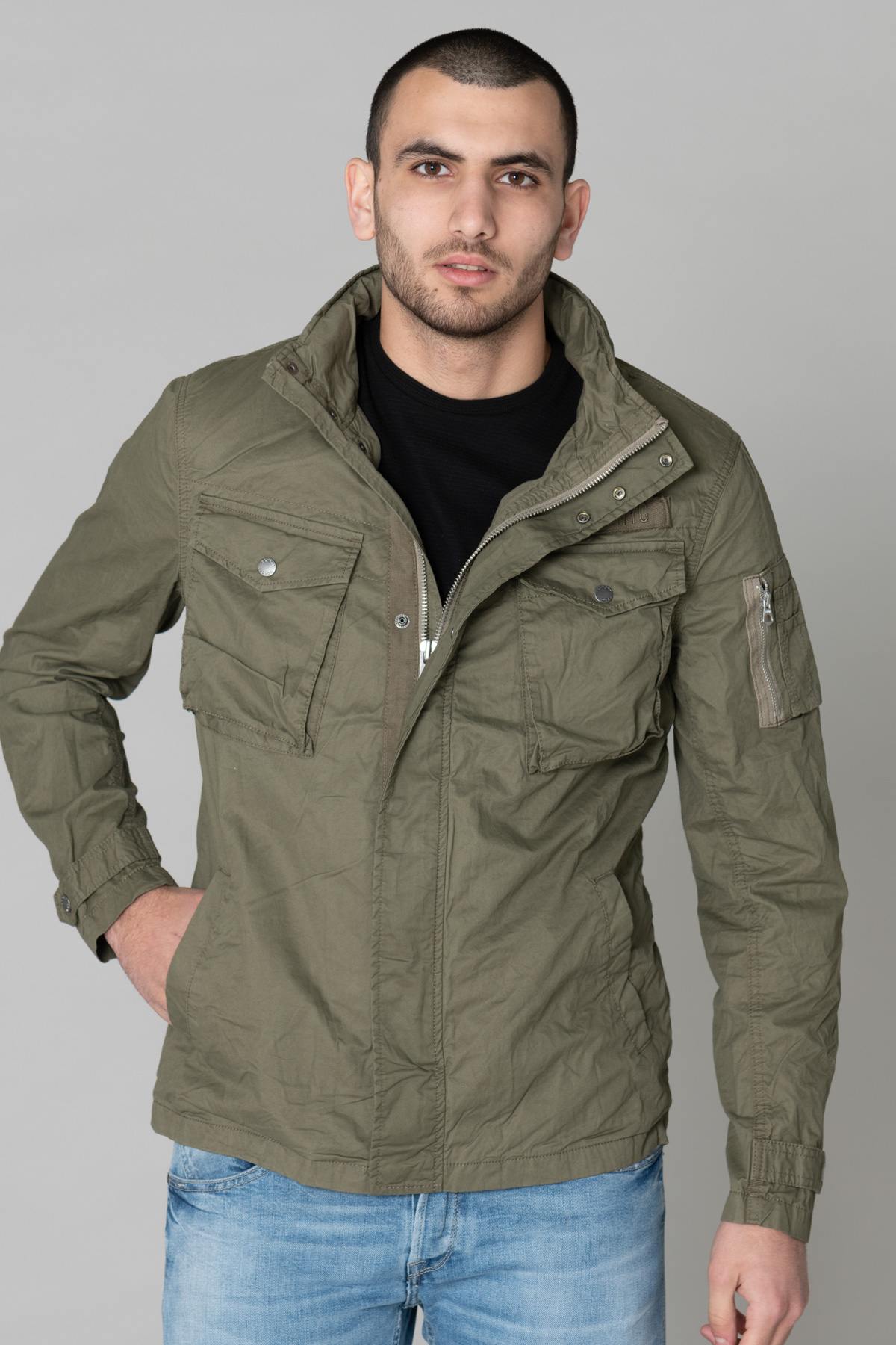 Men's khaki military jacket - Image n°3