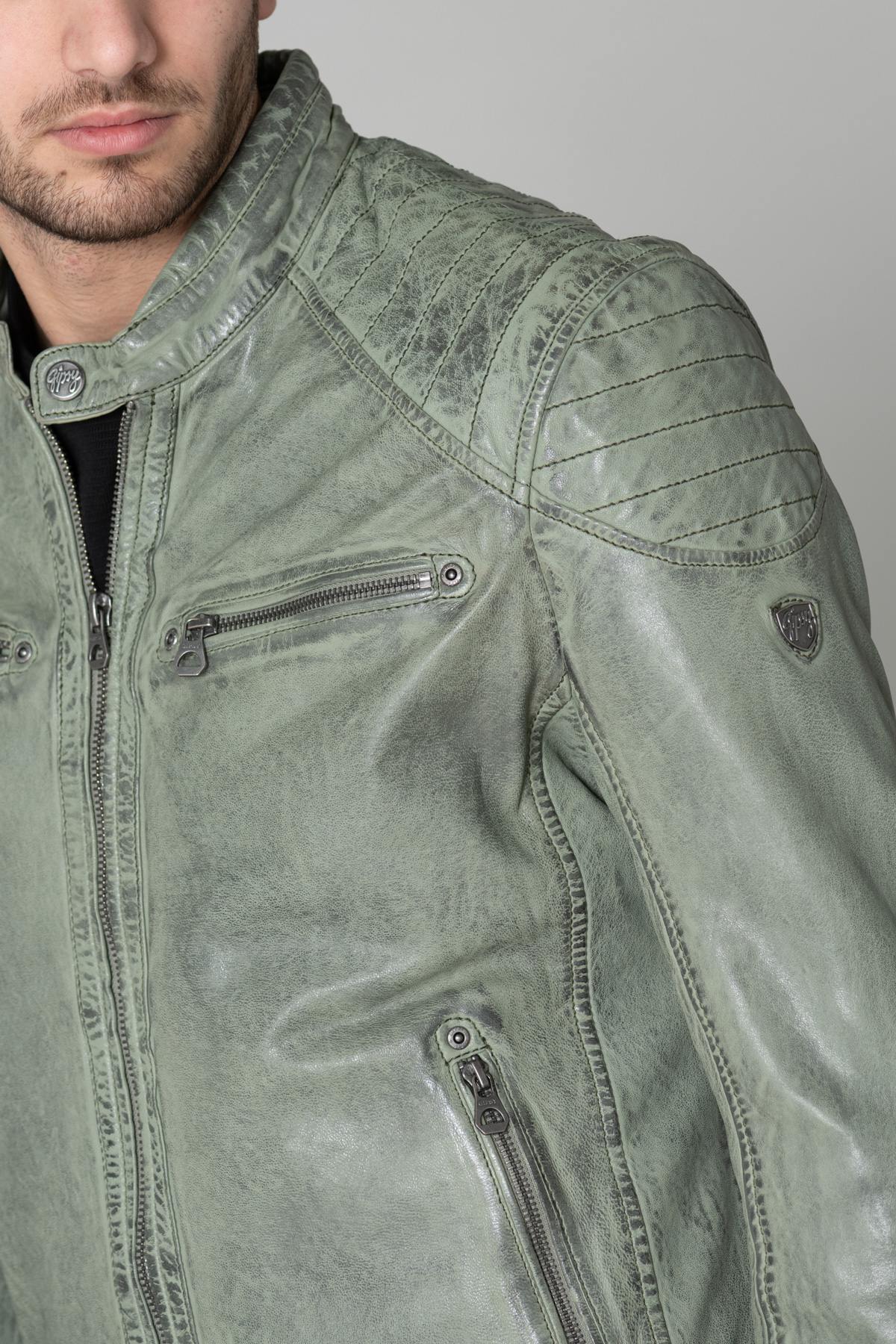 Pastel green men's leather - Image n°8