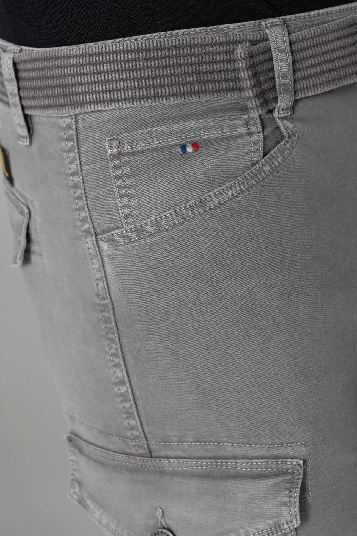 Slim fit gray battle pants - Image n°6