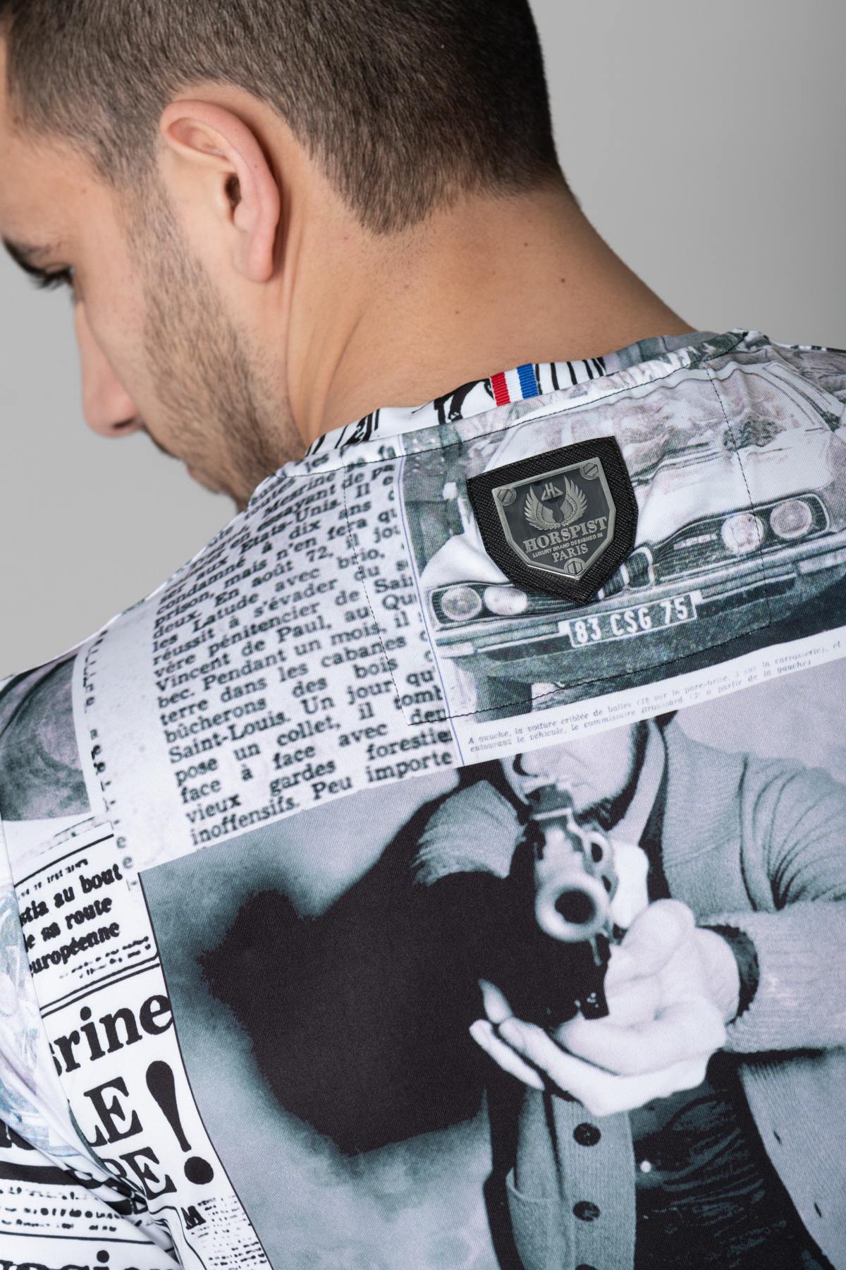 Mesrine newspaper articles printed t-shirt - Image n°2