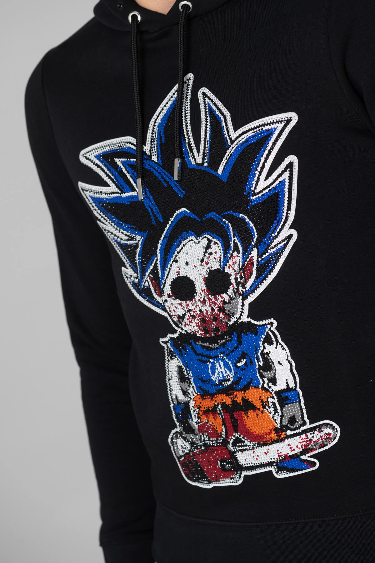 Dragon Ball Sangoku black rhinestone sweater - Image n°5