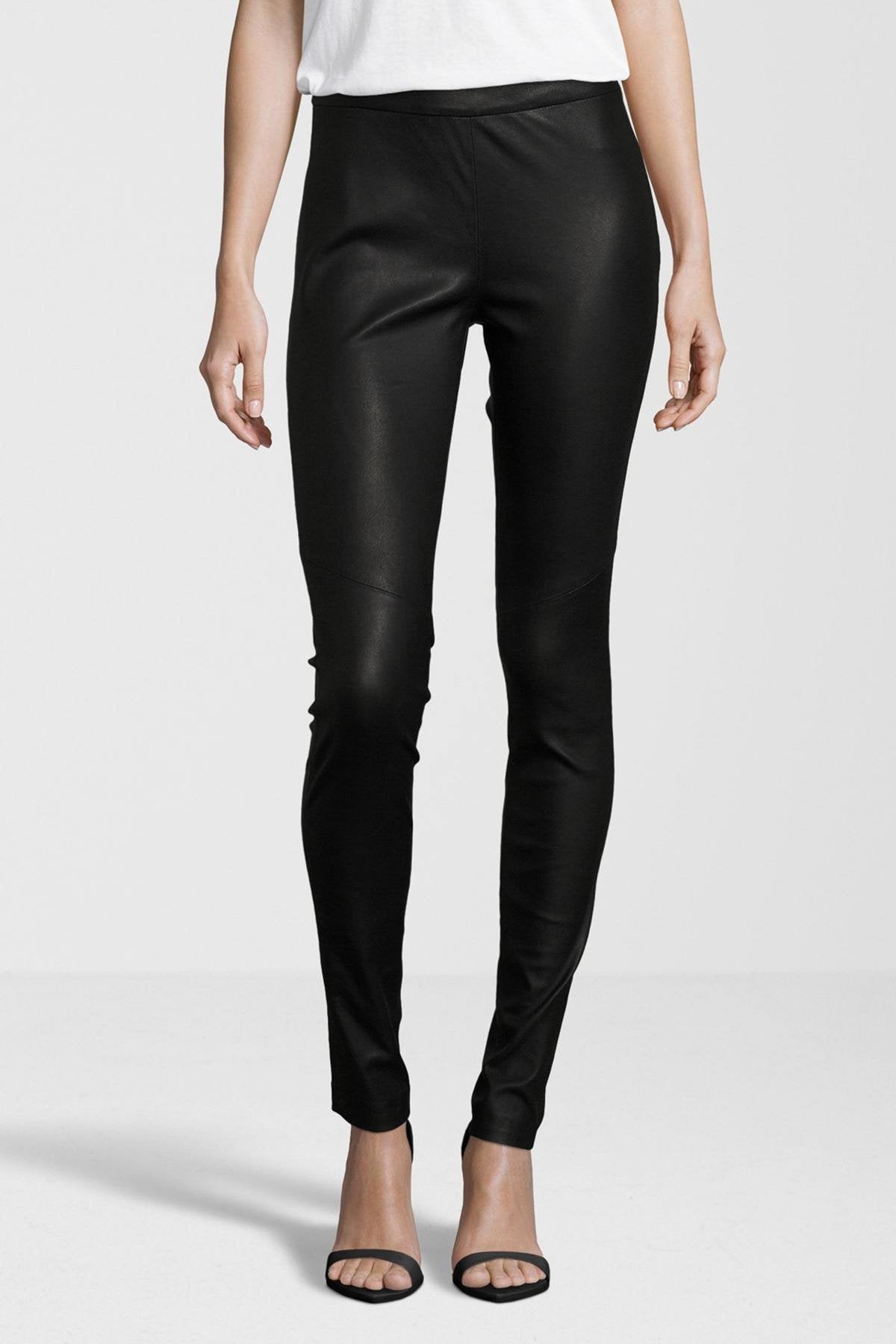 Black lambskin pants - Image n°1