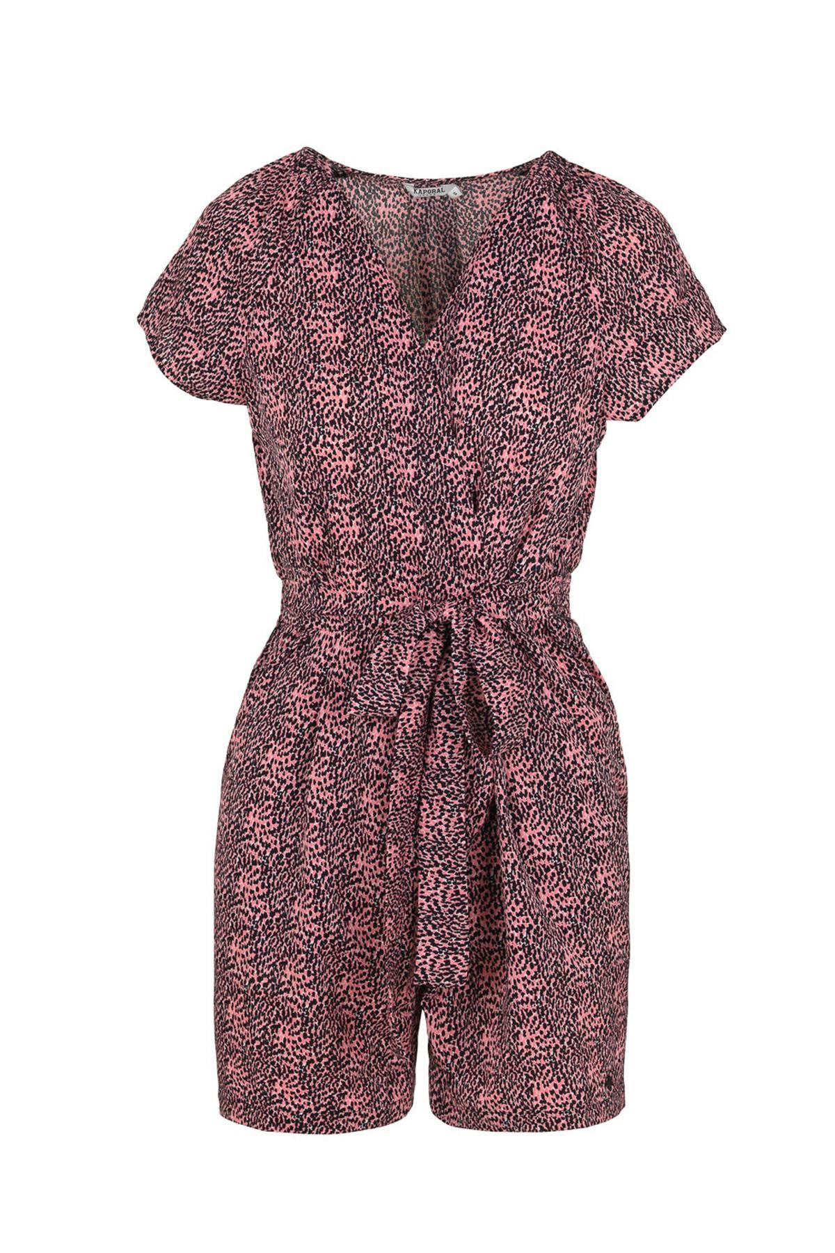 Pink leopard print playsuit - Image n°7