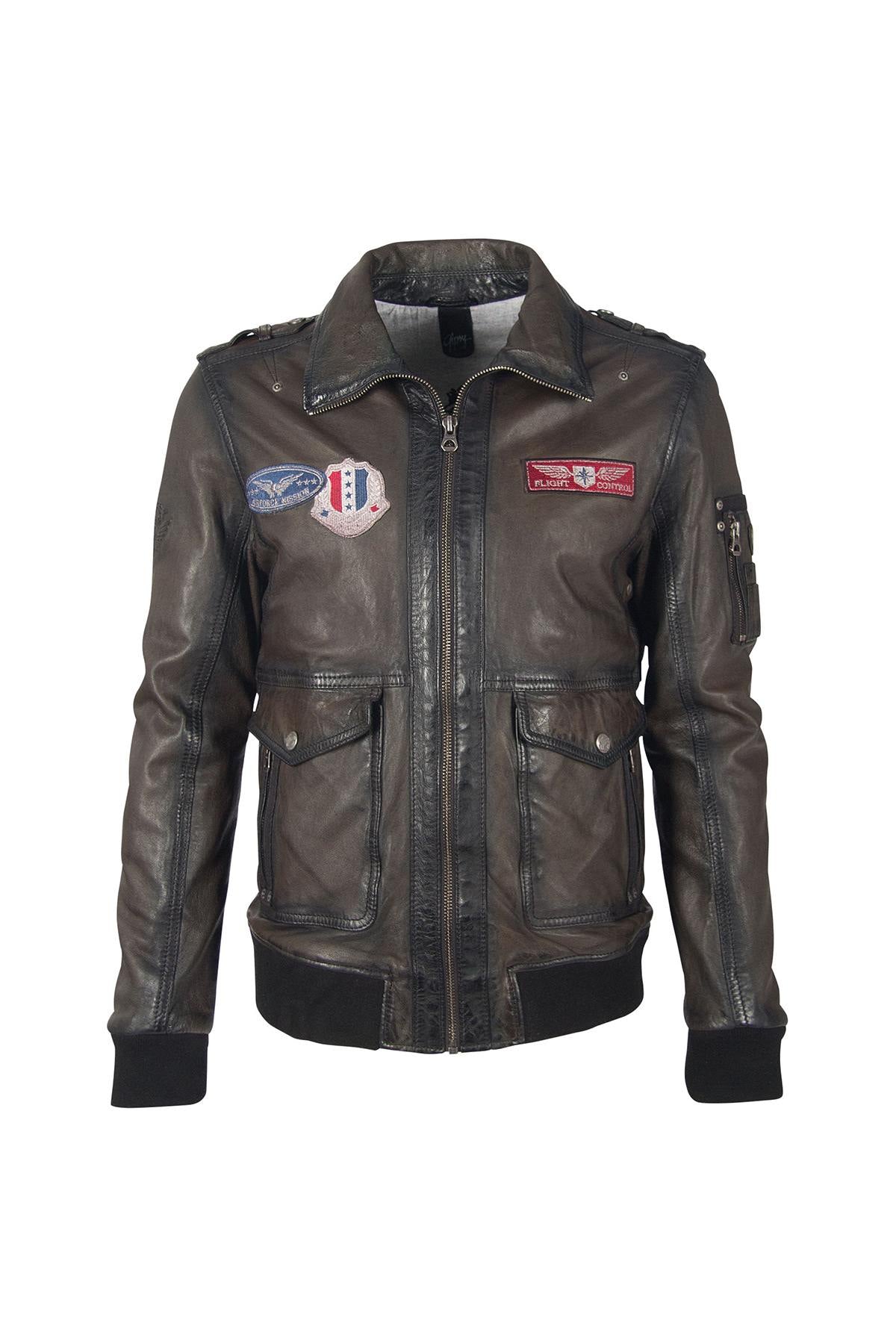 Aviator with brown leather patches - Image n°9