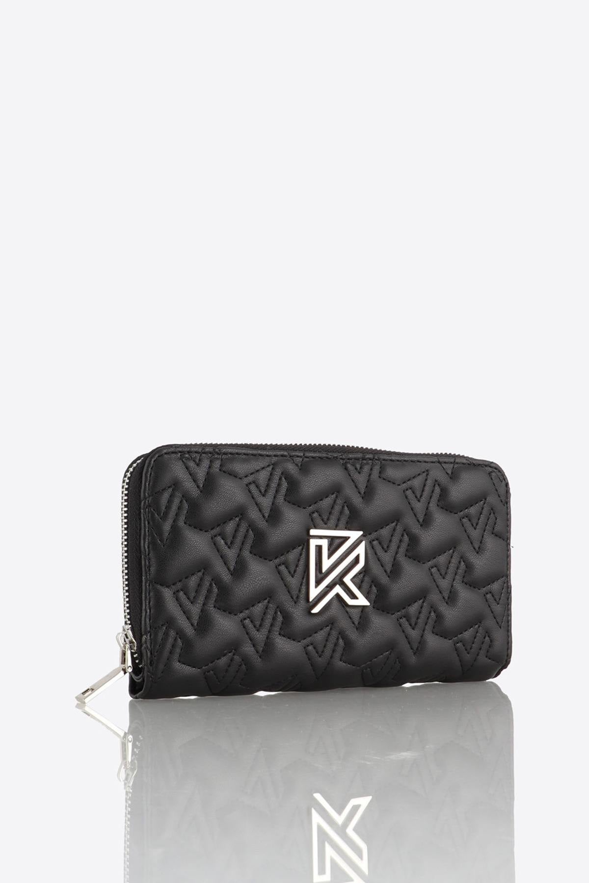 Black quilted companion wallet - Image n°3