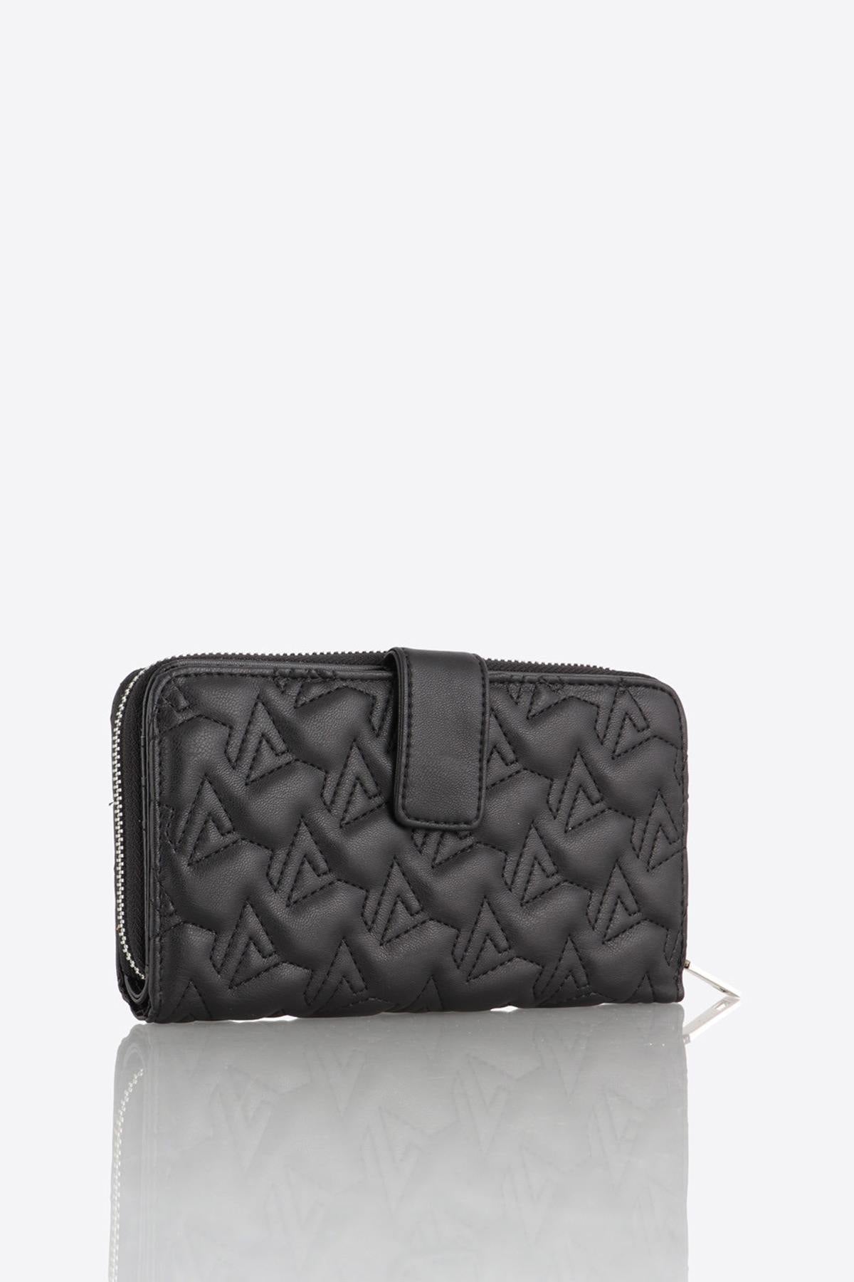 Black quilted companion wallet - Image n°4