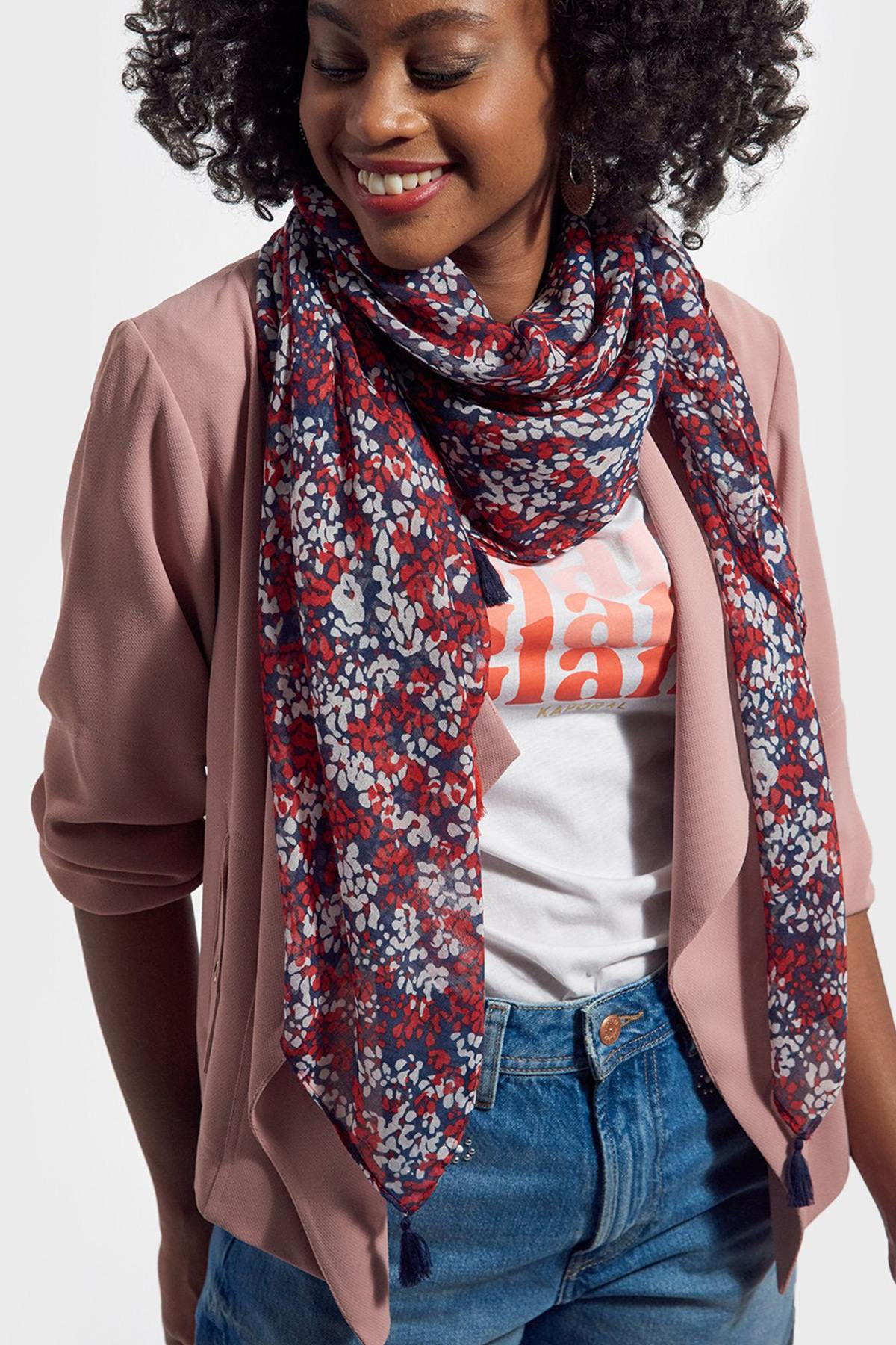 Light scarf with floral print - Image n°1