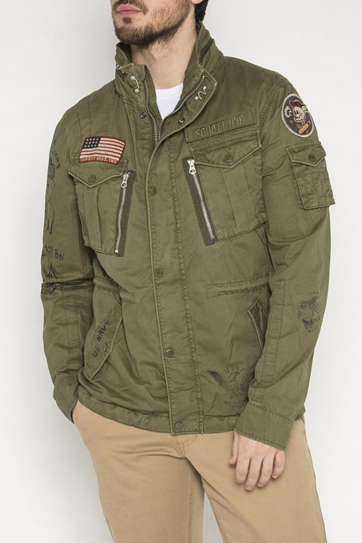 Badged khaki combat jacket - Image n°3