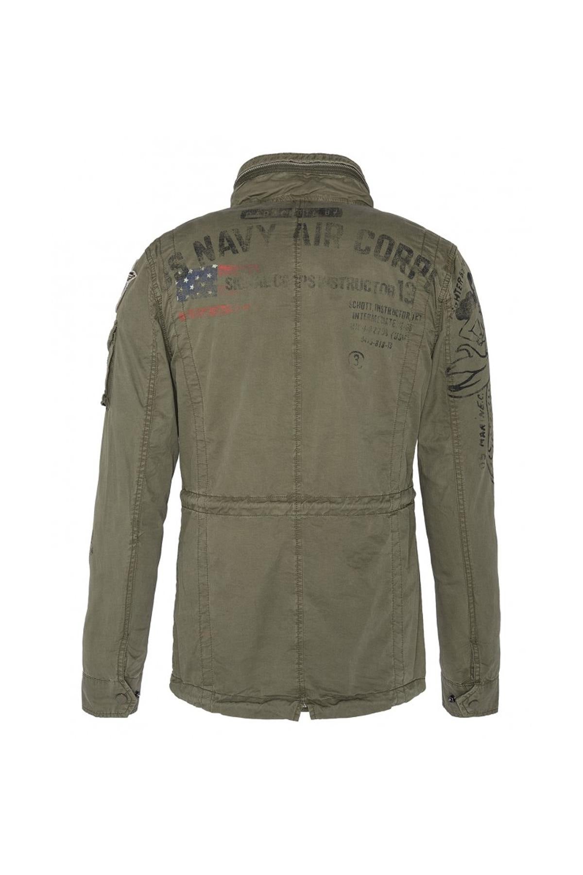 Badged khaki combat jacket - Image n°8