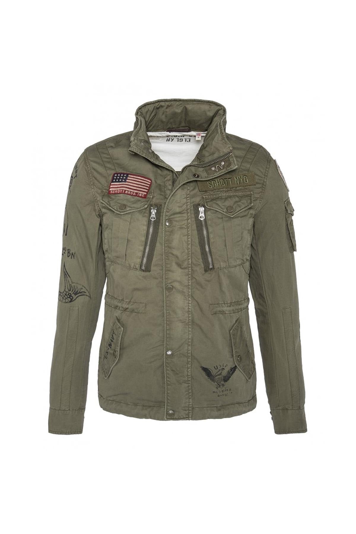 Badged khaki combat jacket - Image n°9