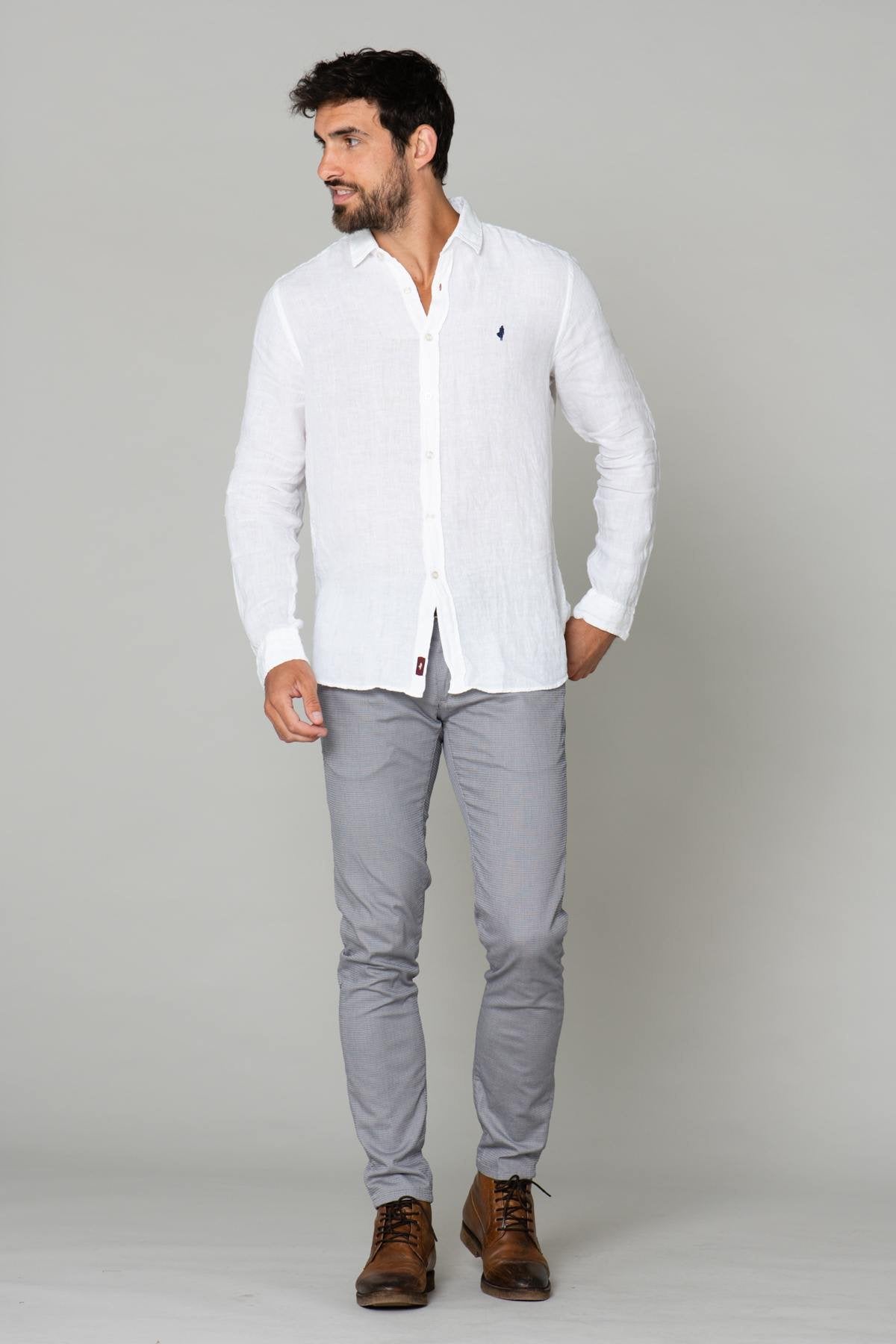 Light white linen shirt - Image n°3