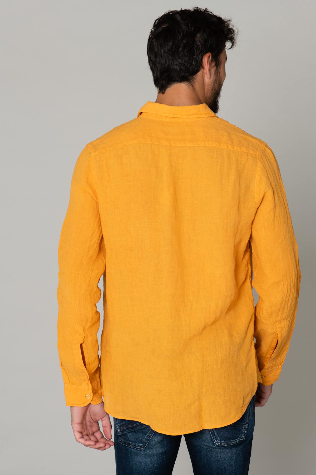 Yellow linen shirt - Image n°4