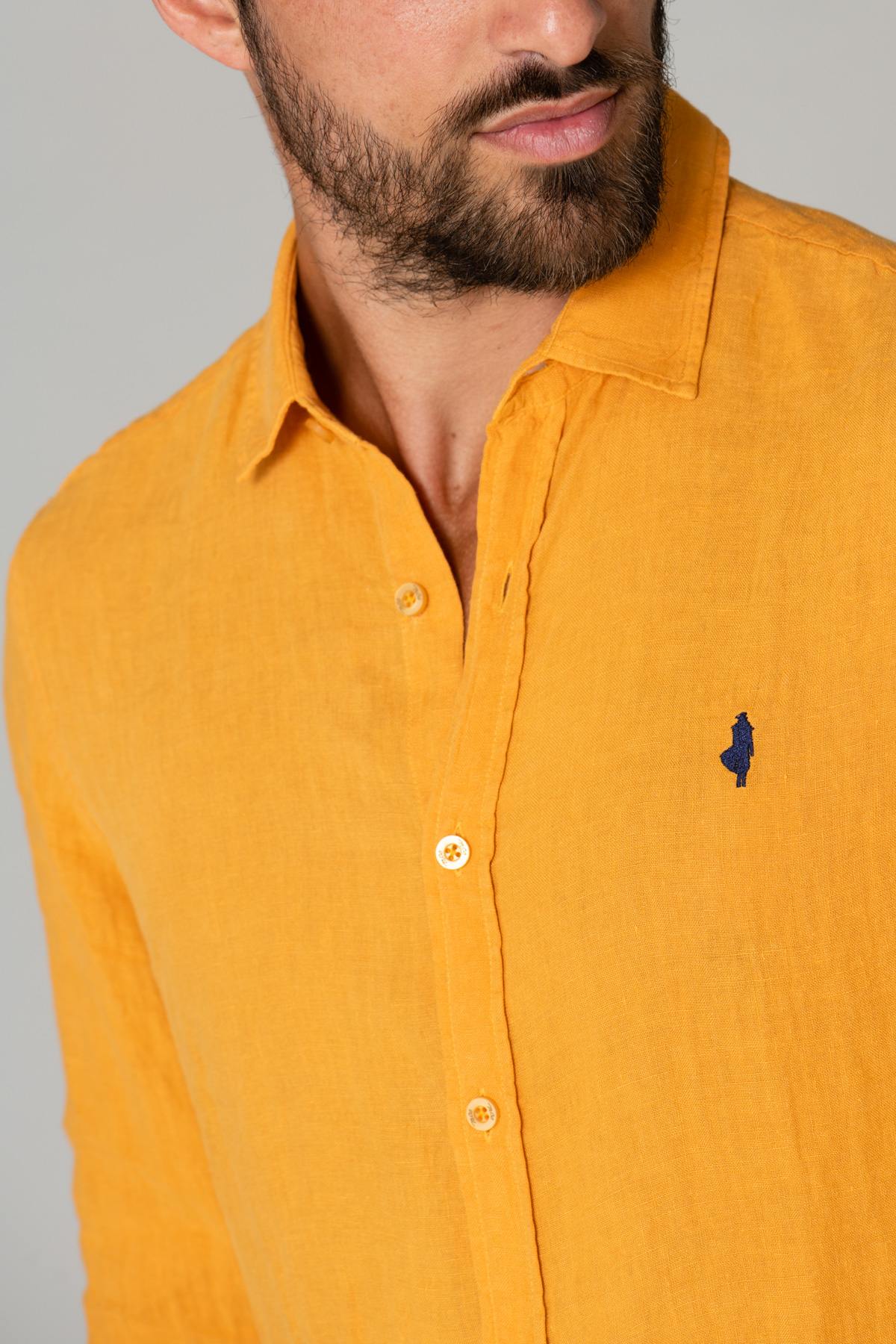 Yellow linen shirt - Image n°2