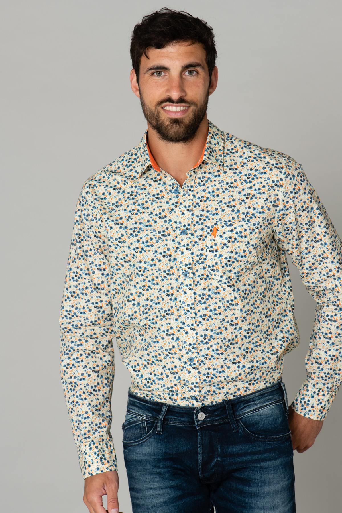 Men's floral patterned shirt - Image n°3