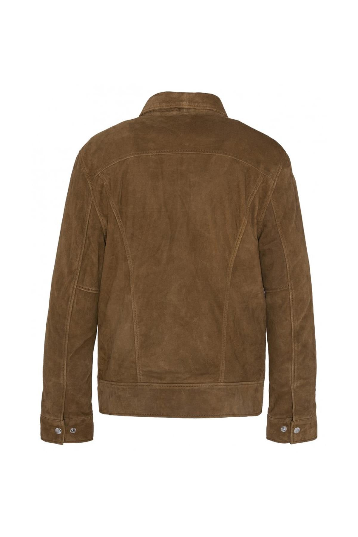 Trucker goatskin leather jacket - Image n°7