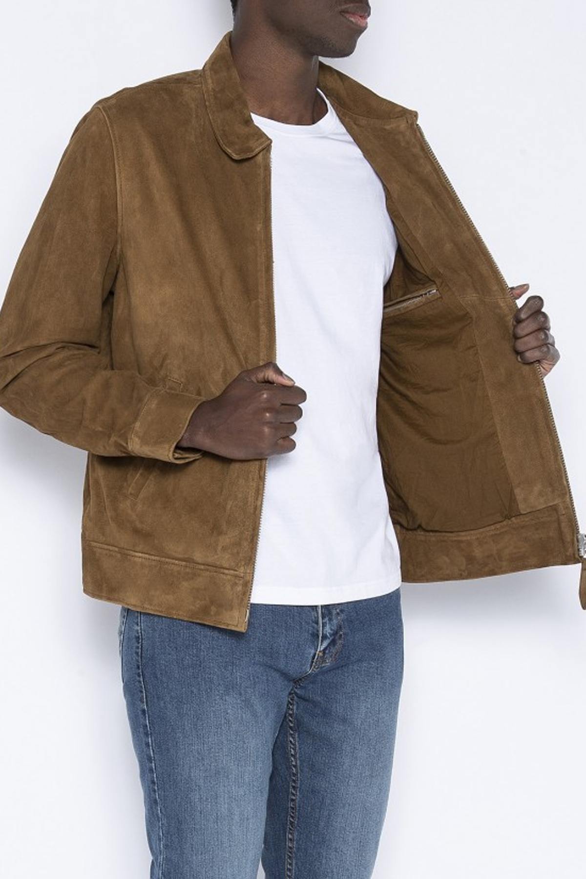 Trucker goatskin leather jacket - Image n°4