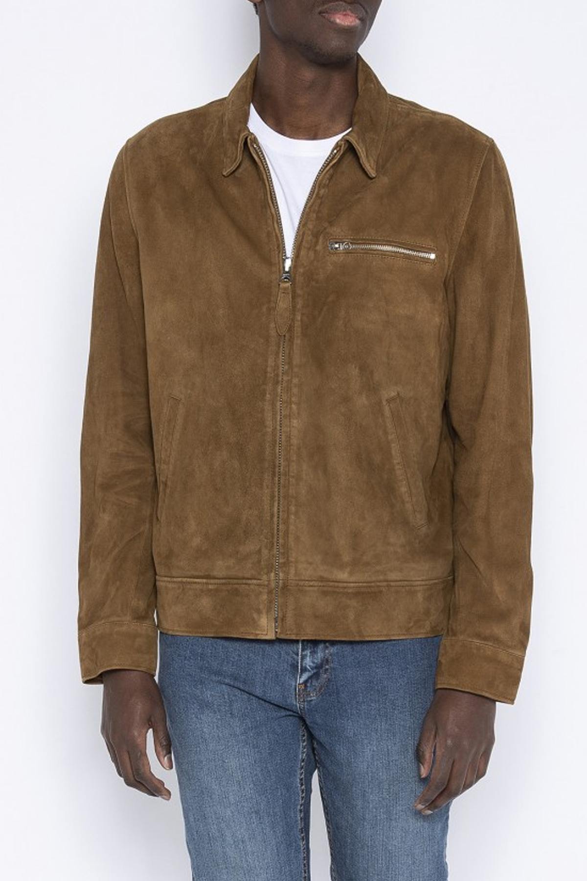 Trucker goatskin leather jacket - Image n°3