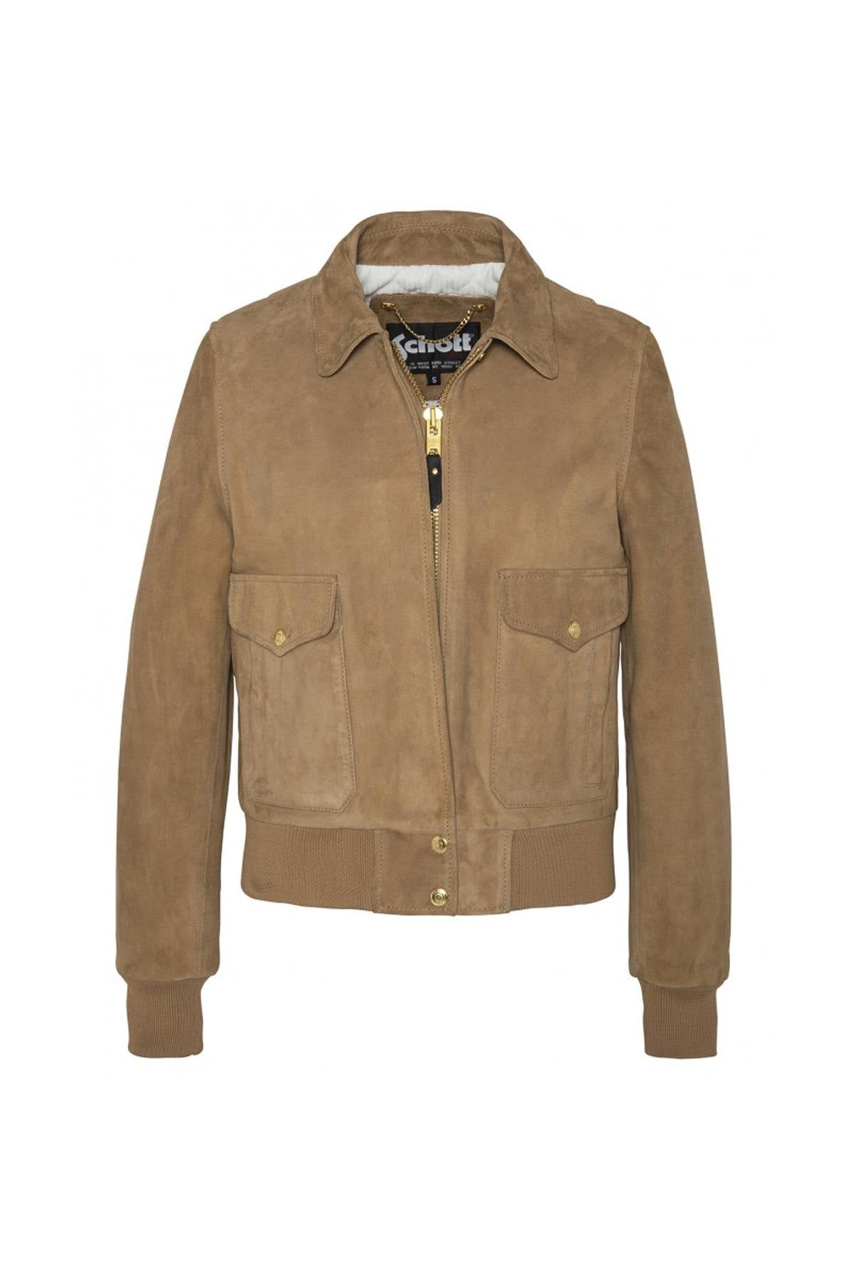 Women's suede leather bomber jacket - Image n°5