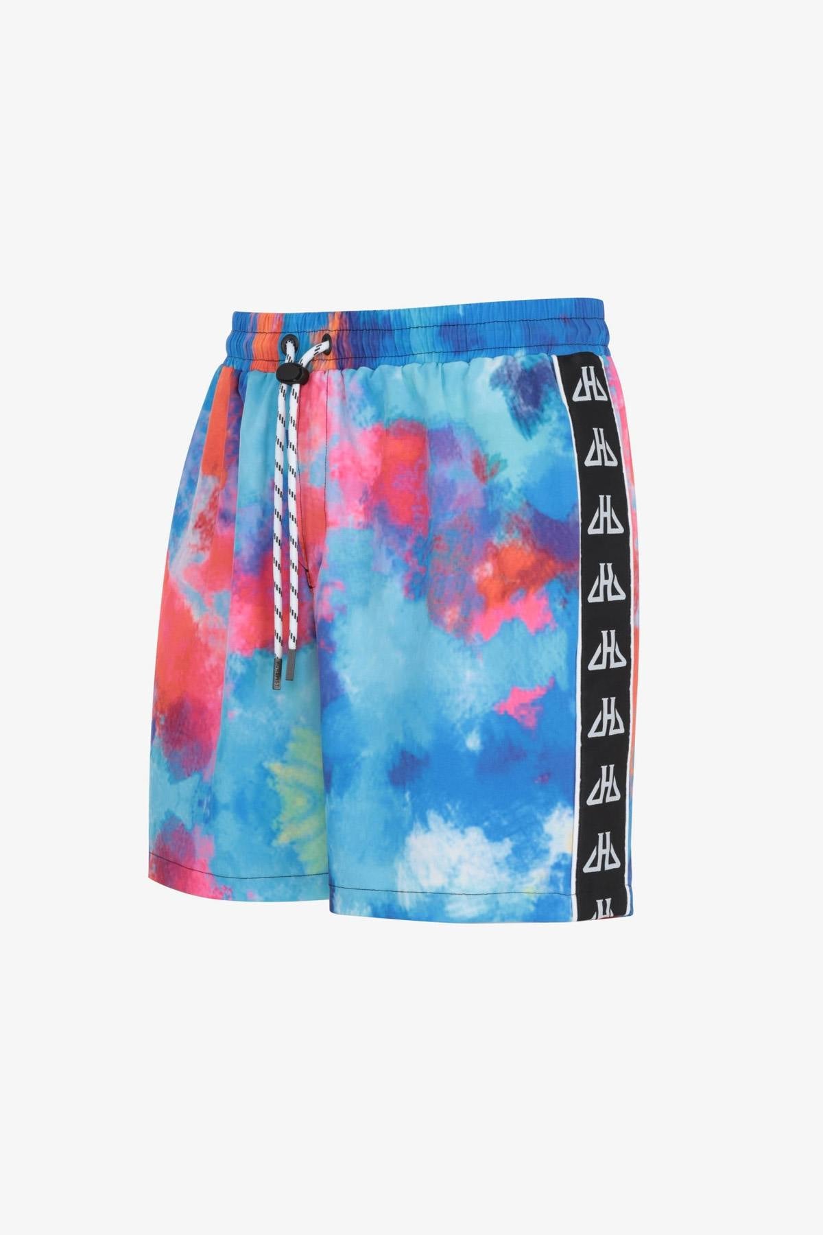 Watercolor blue beach shorts - Image n°1