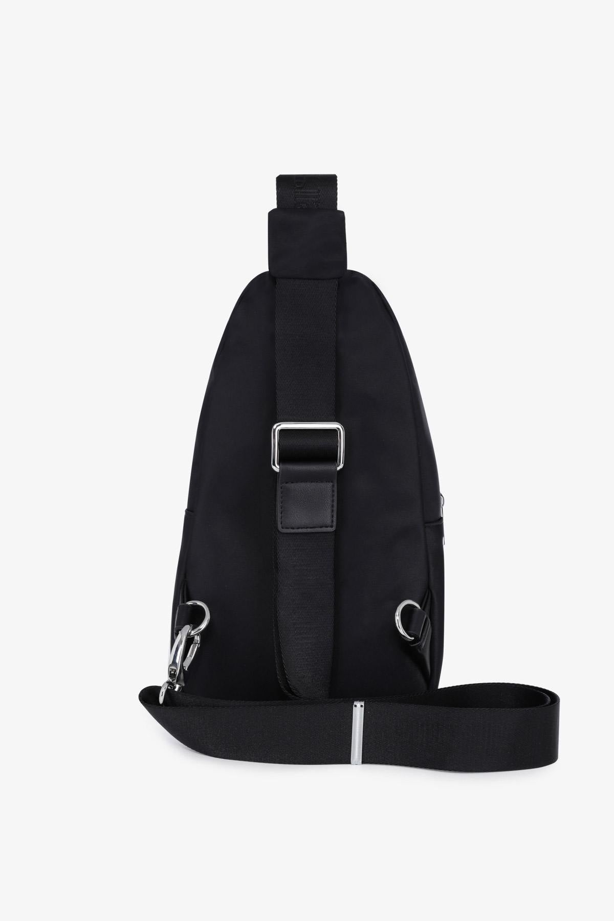 Black nylon shoulder bag - Image n°2