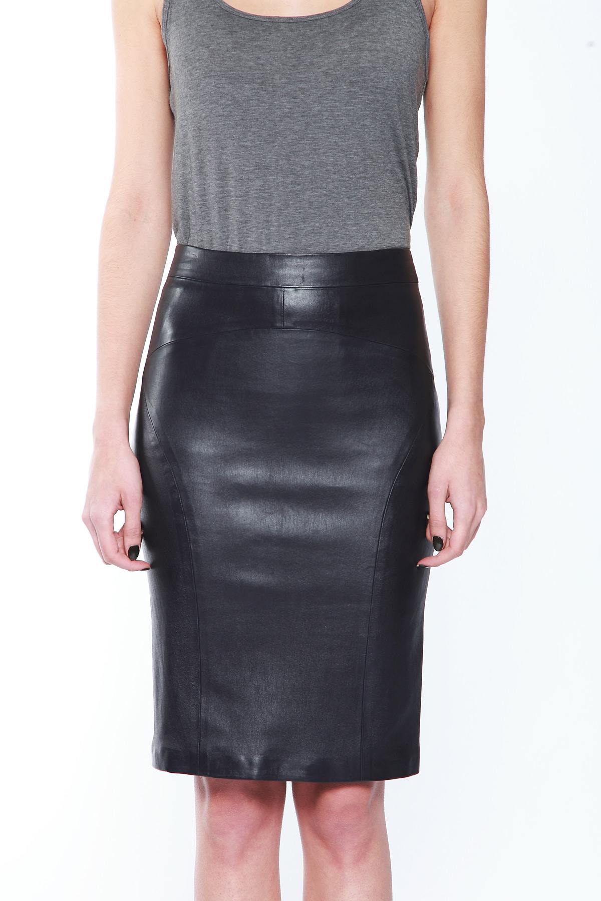 Stretch pencil skirt made in France - Image n°1