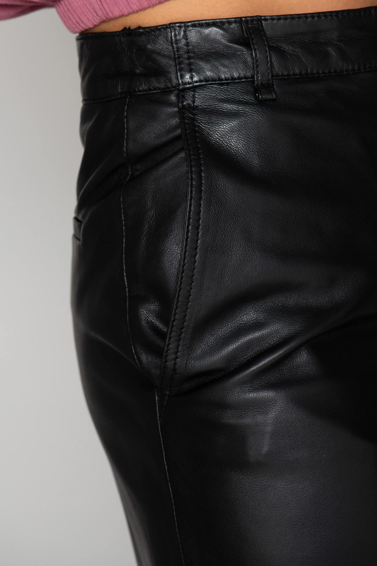 70's culotte style wide leather pants - Image n°7