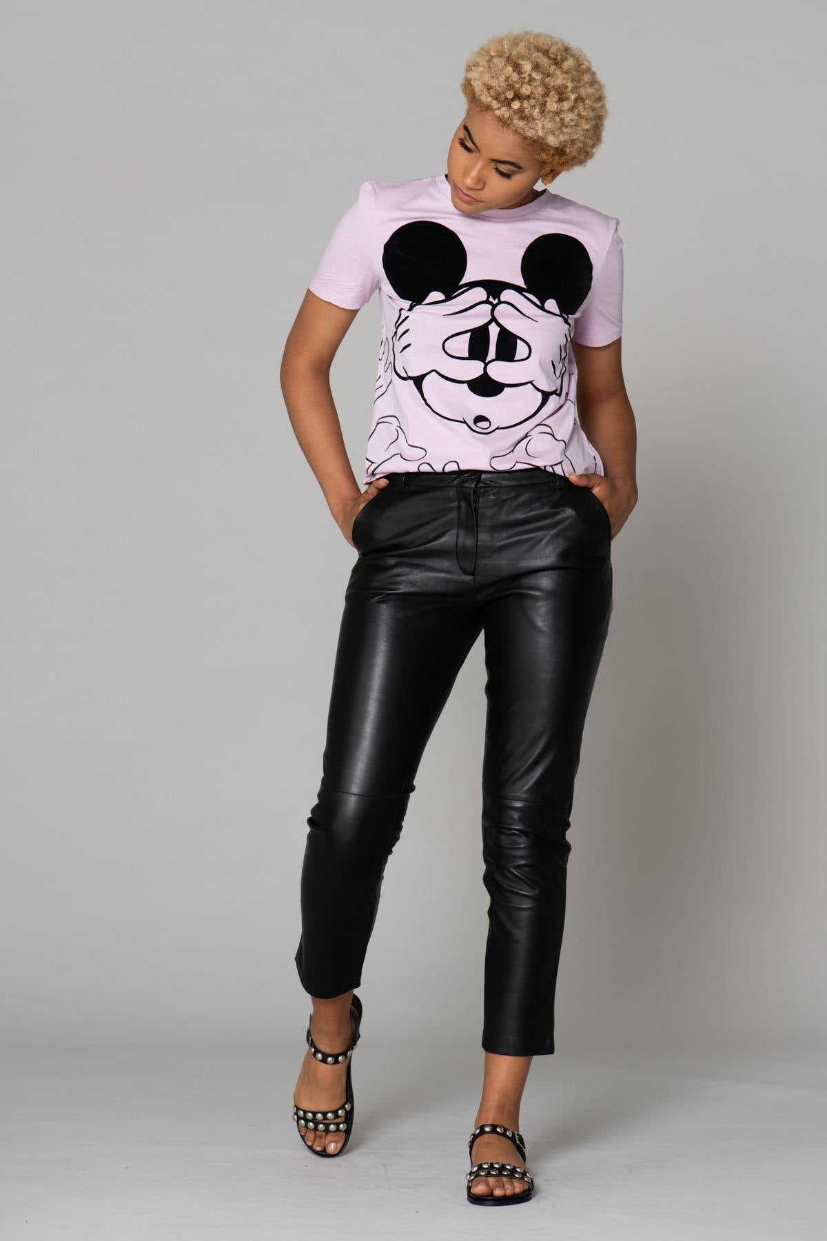 Women's sheepskin leather pants - Image n°2