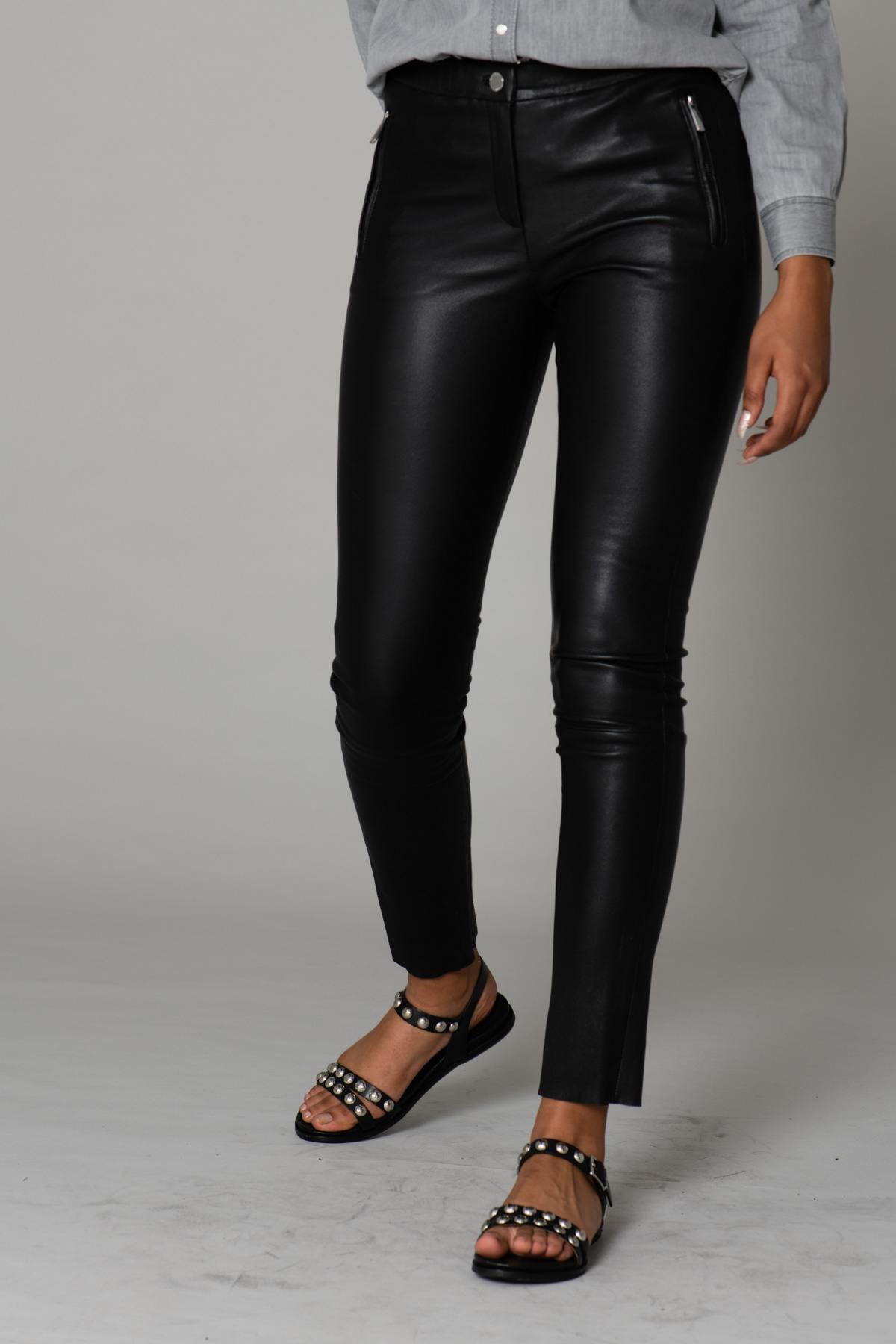 Black leather pants - Image n°4