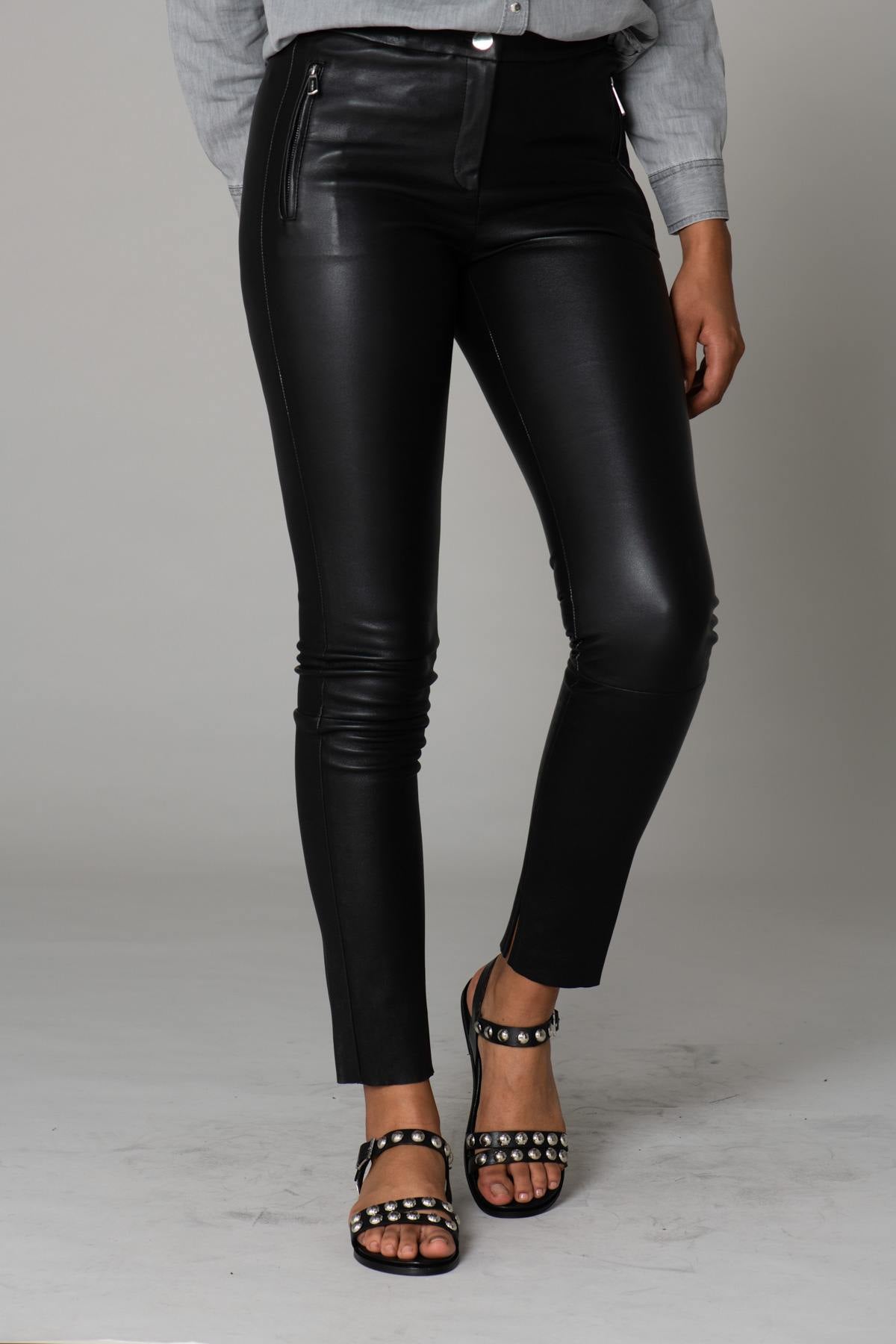 Black leather pants - Image n°6