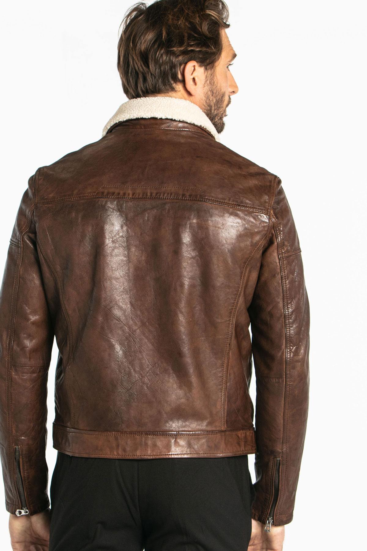 Washed lambskin bomber jacket - Image n°2