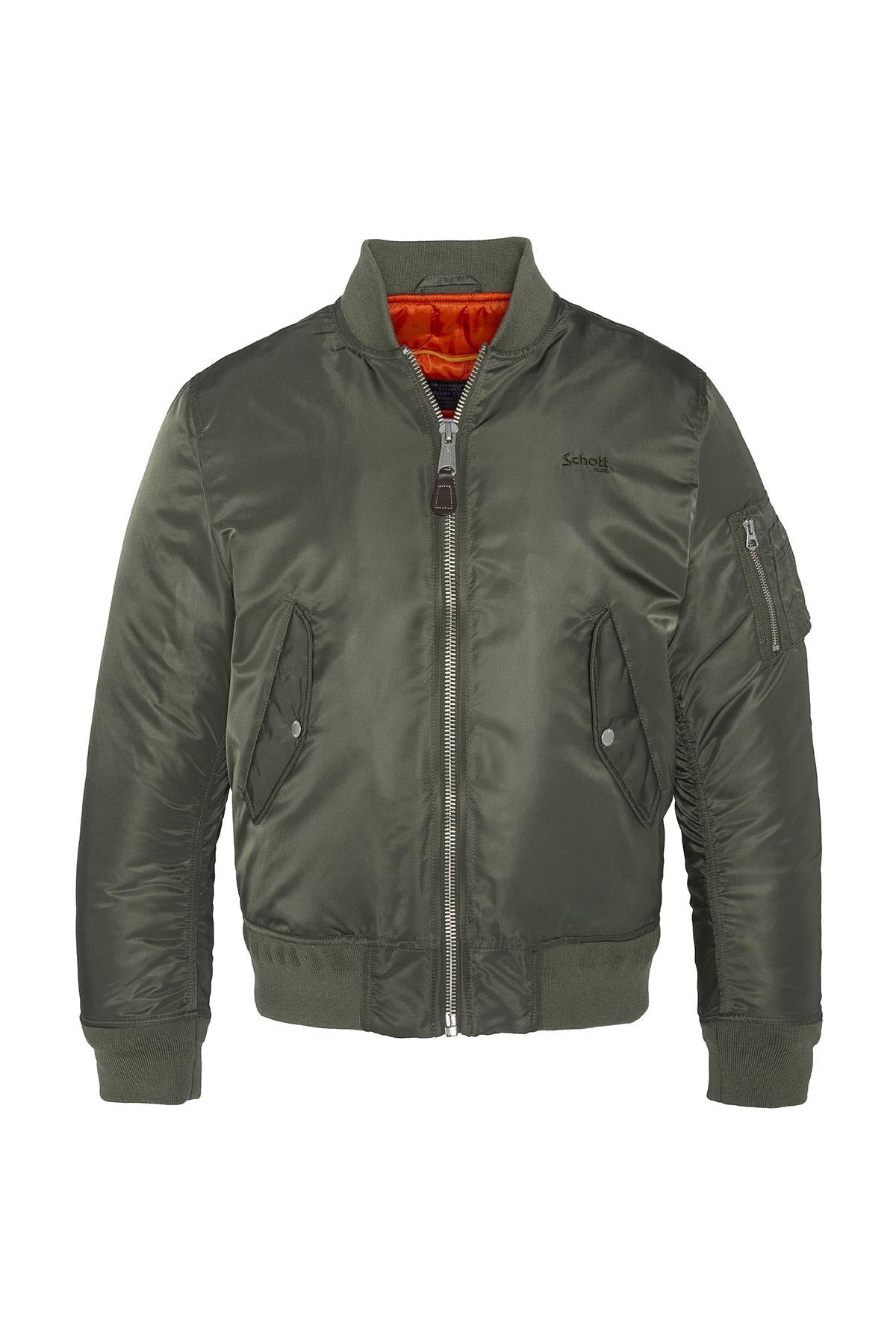 Khaki bomber with yellow removable hood - Image n°9