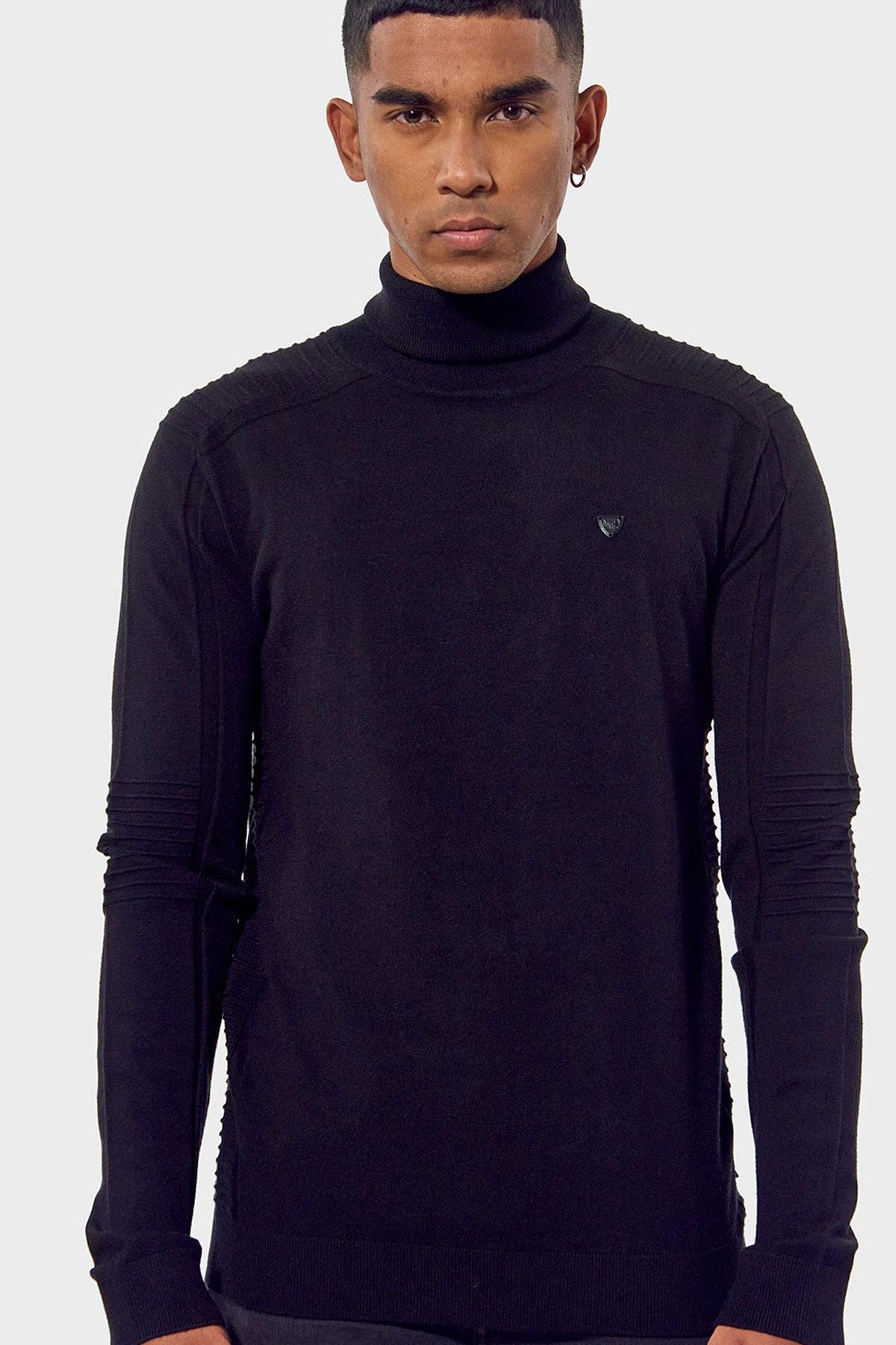 Black turtleneck sweater - Image n°5