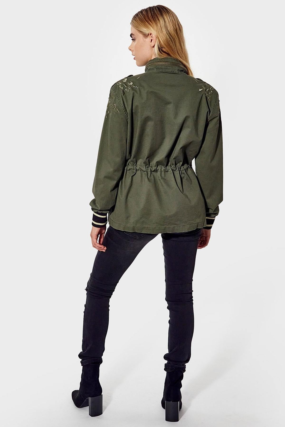 Women's khaki jacket - Image n°3