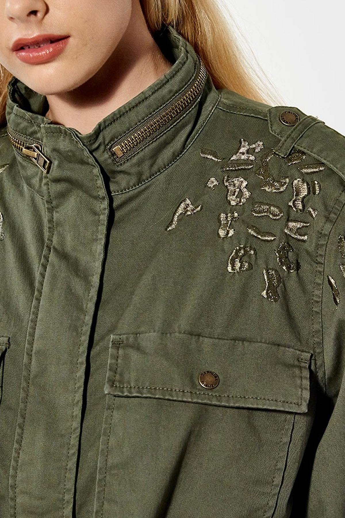 Women's khaki jacket - Image n°5