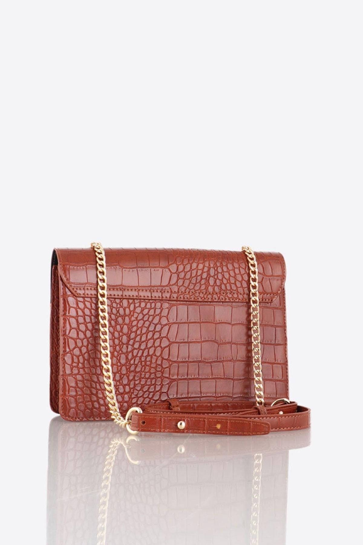 Camel chain shoulder bag - Image n°4