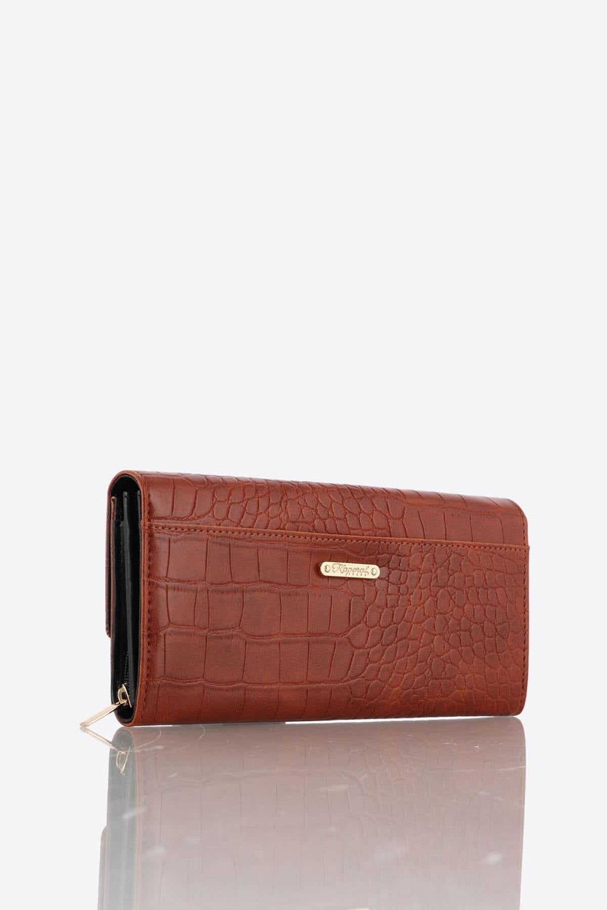 Faux crocodile leather wallet pouch - Image n°4