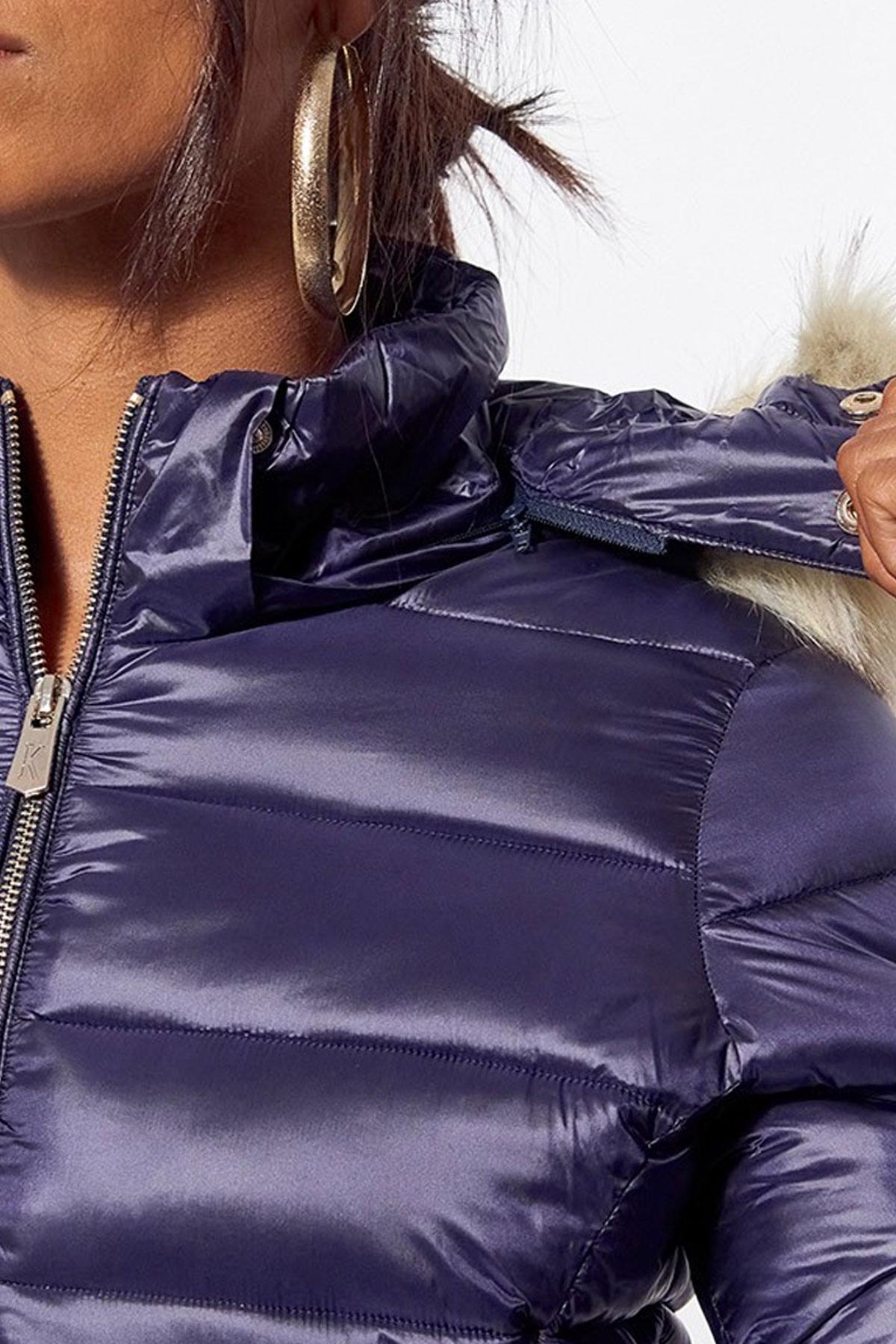 Women's blue down jacket - Image n°3