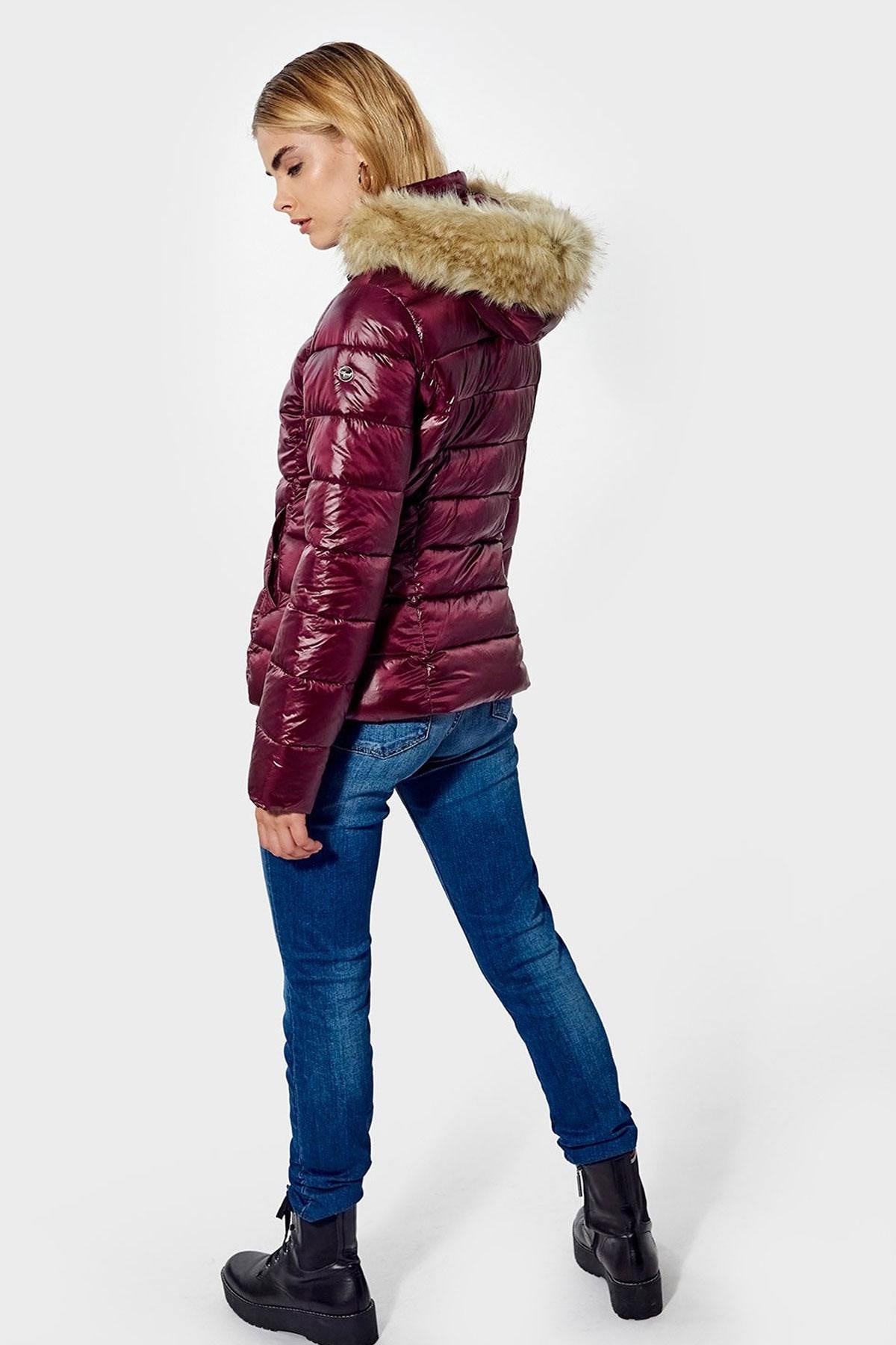 Warm purple down jacket - Image n°4