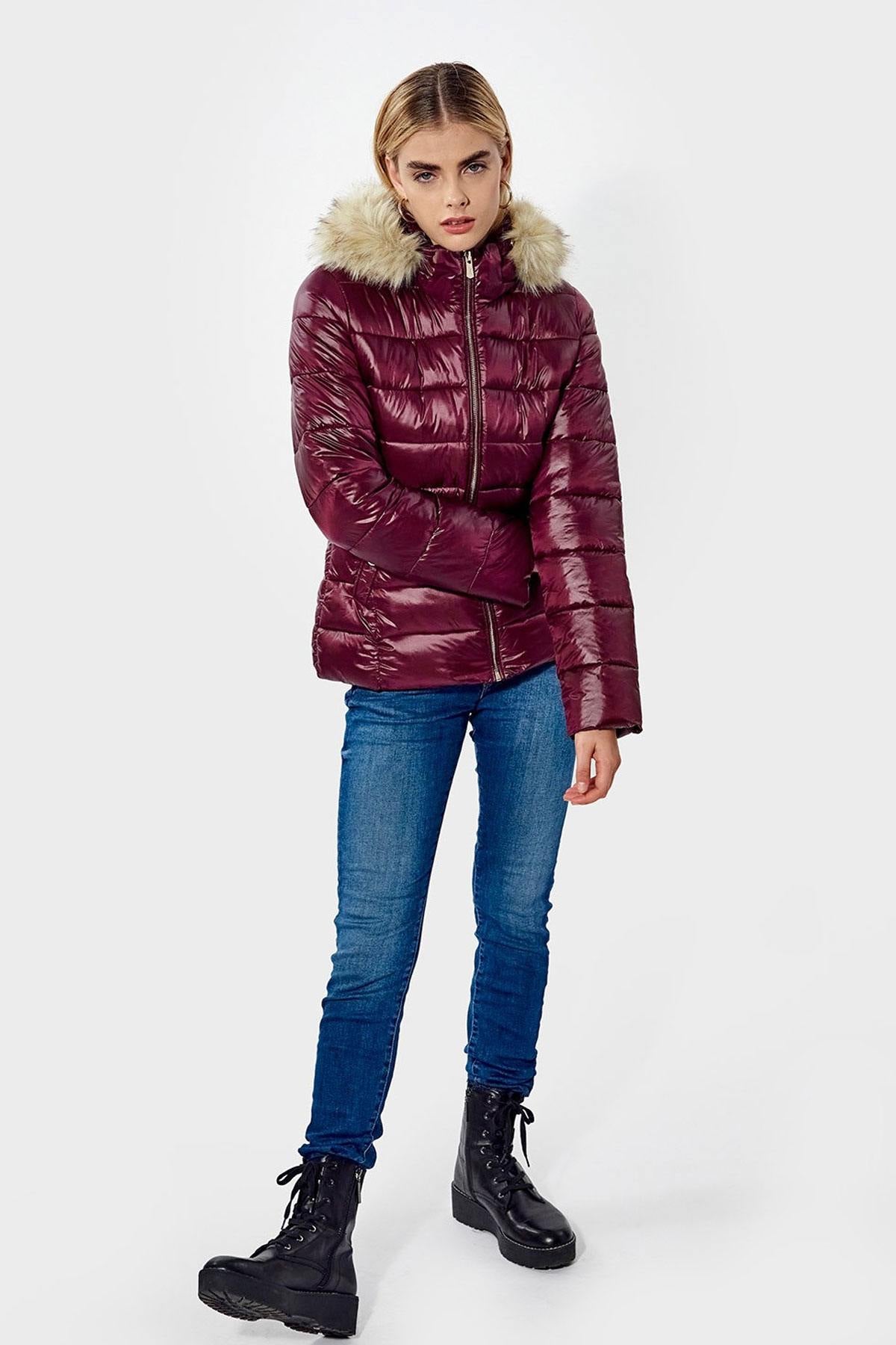 Warm purple down jacket - Image n°2