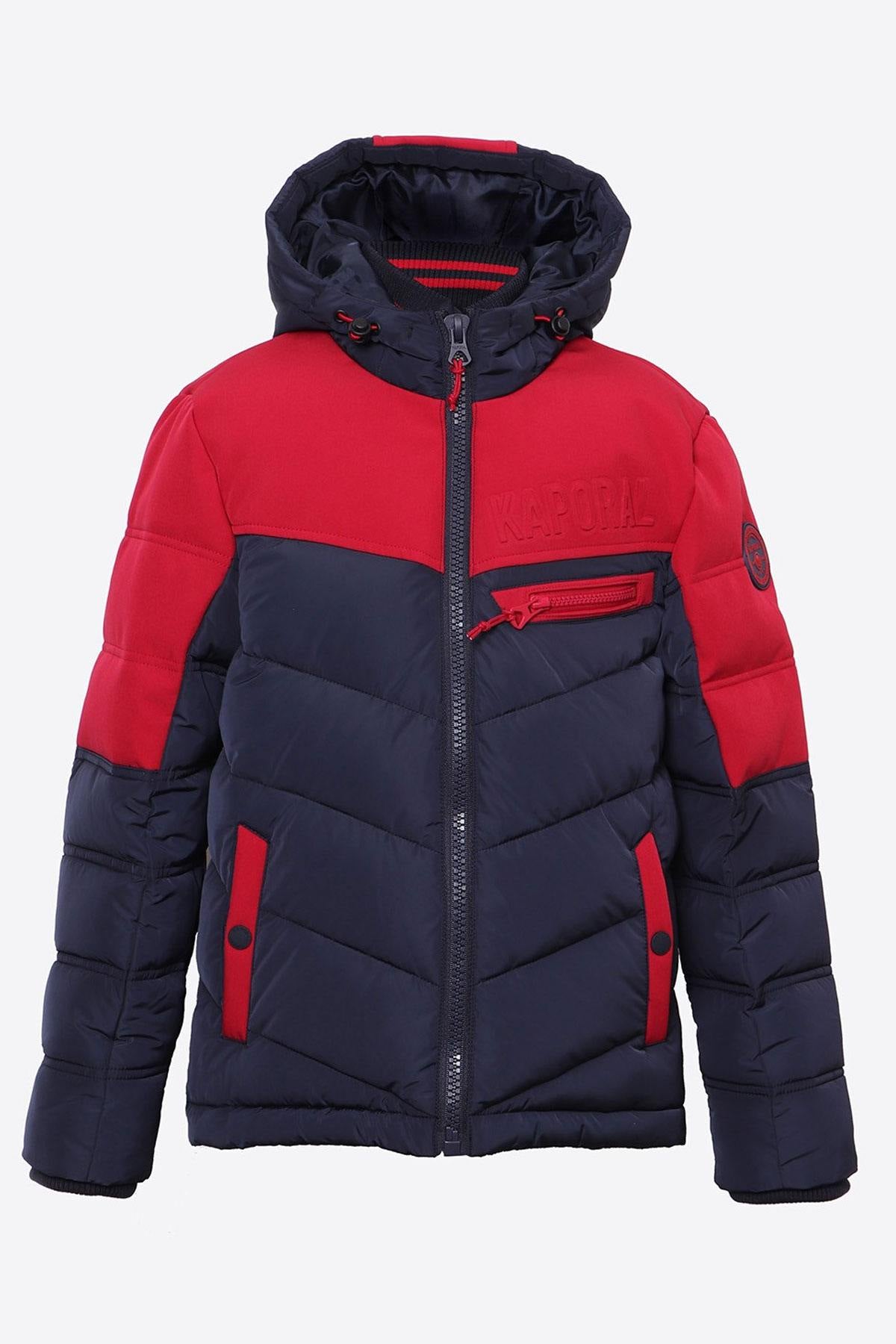 Boys' hooded down jacket - Image n°1