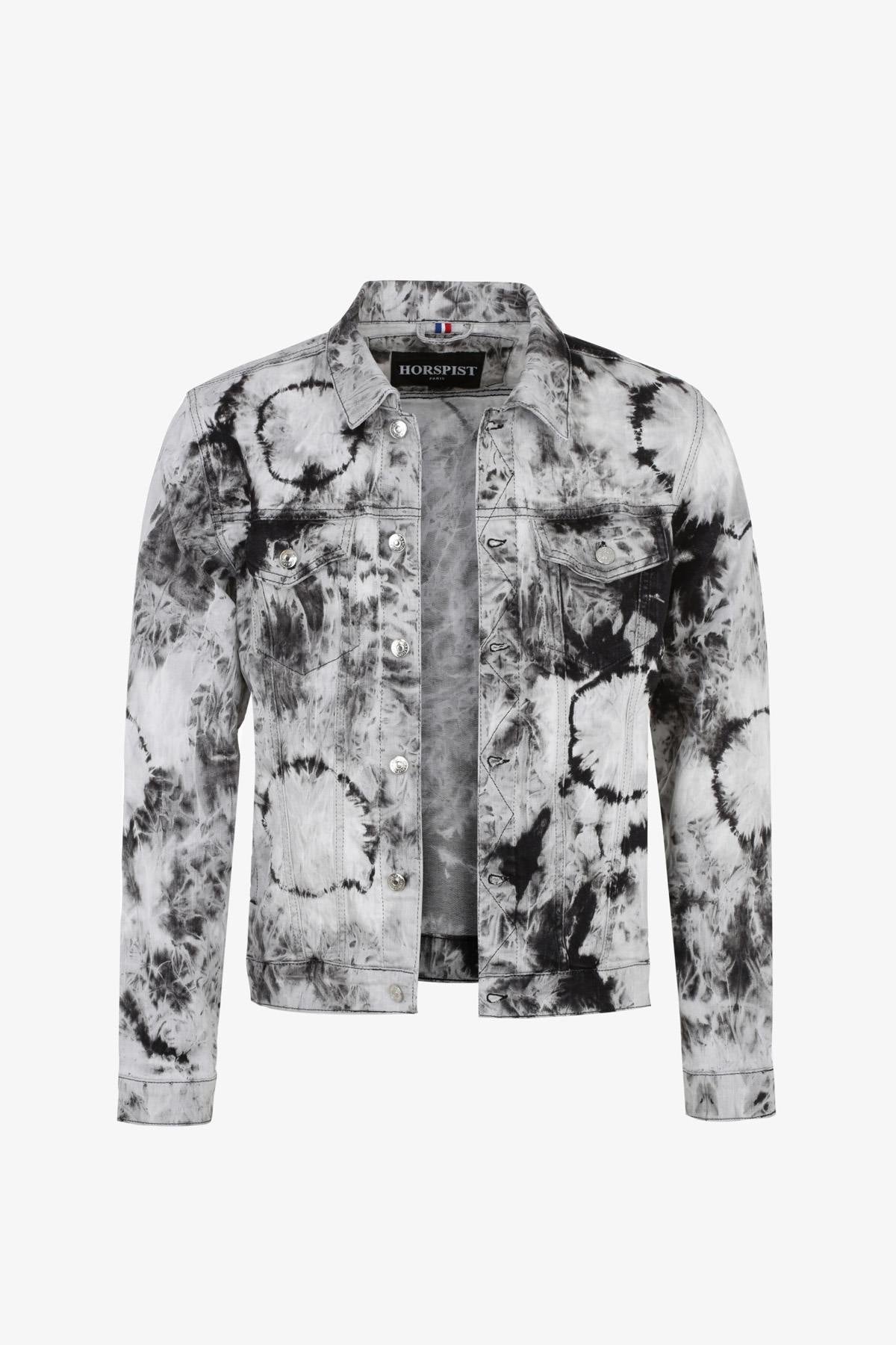 Black and white denim jacket - Image n°1