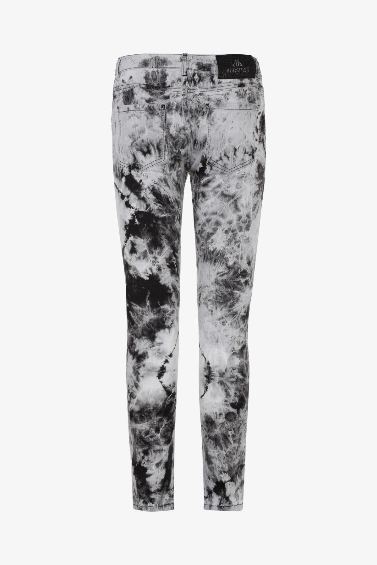 Black and white patterned fashion jeans - Image n°3