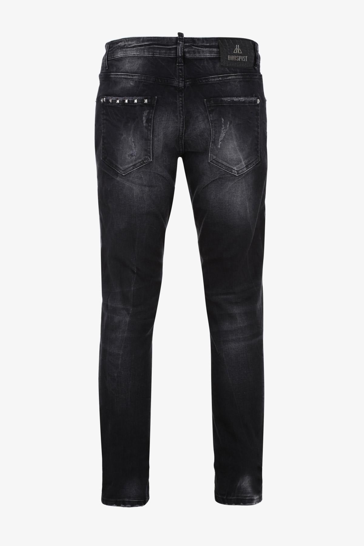 Men's washed black jeans - Image n°6